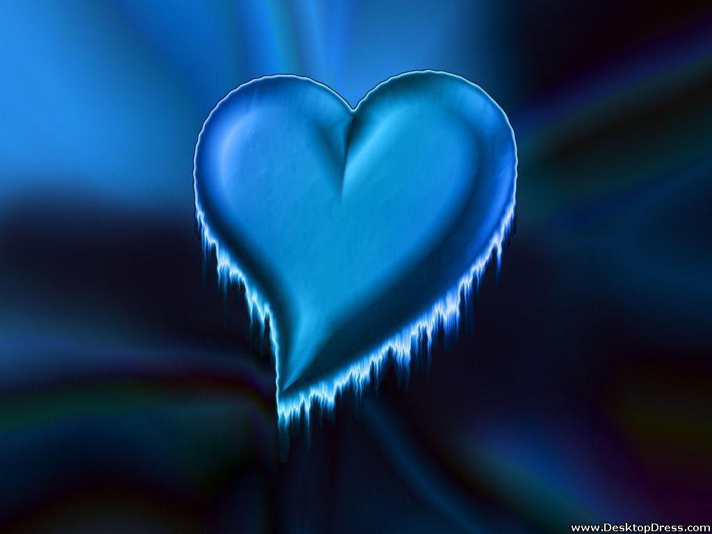 Desktop Wallpaper 3D Background Blue Heart