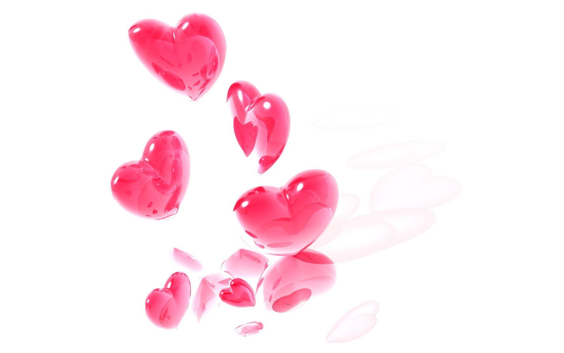 Wallpaper Pink, Love Hearts, Ballons, Love
