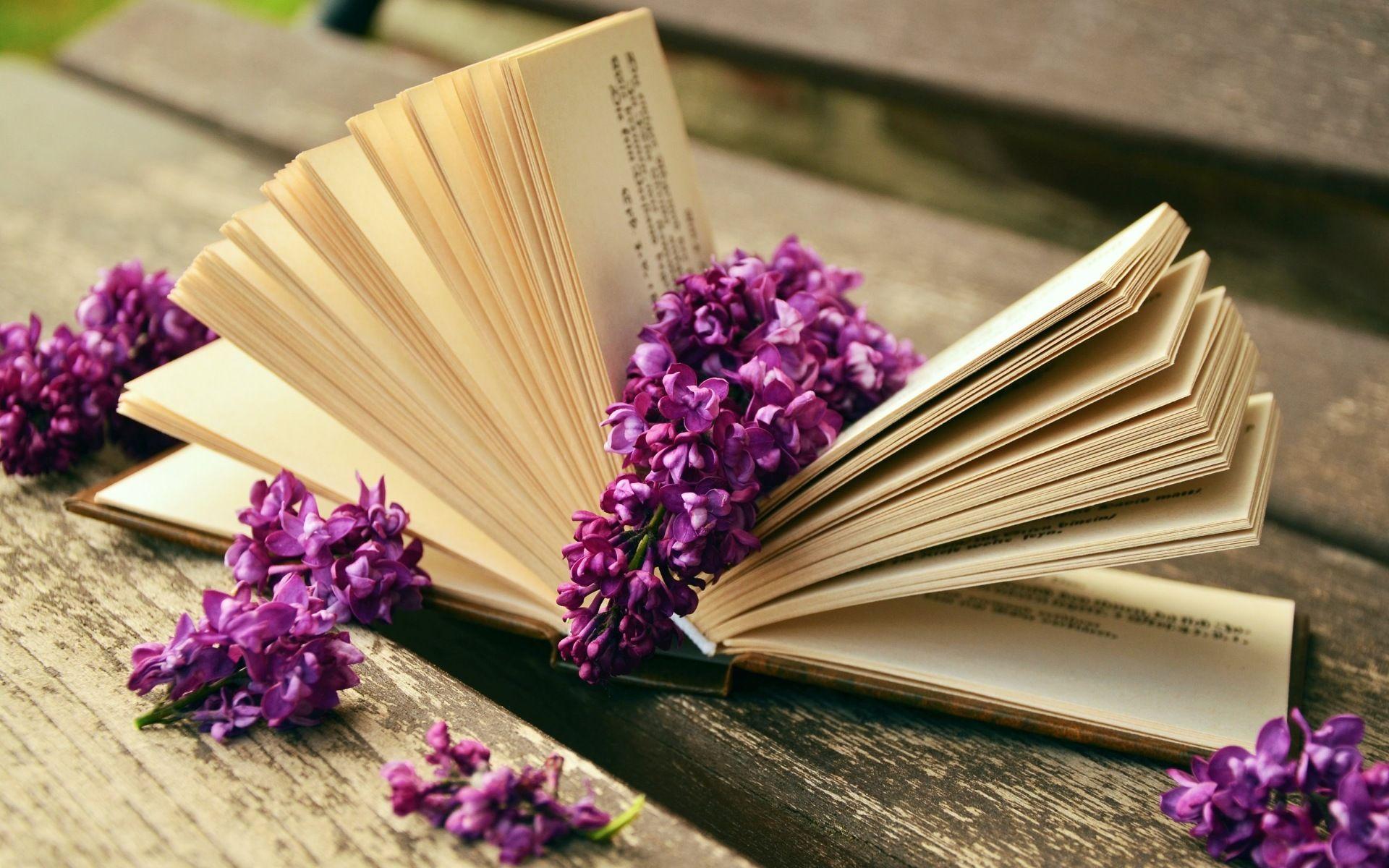 Good Book And Lilacs - Scenic Wallpaper Good_book_and_