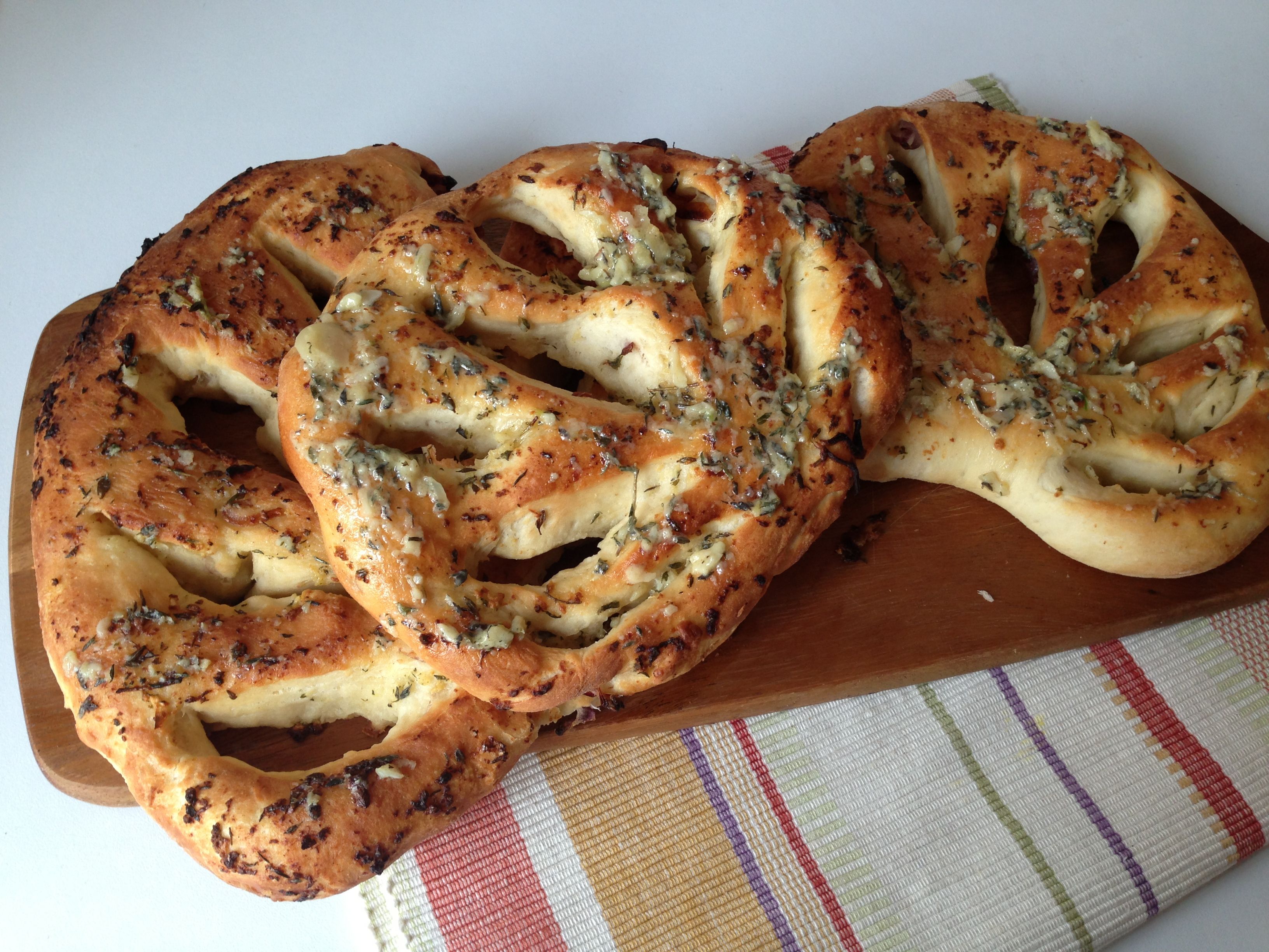 Red Onion Fougasse Bread. Loretta's Kitchen