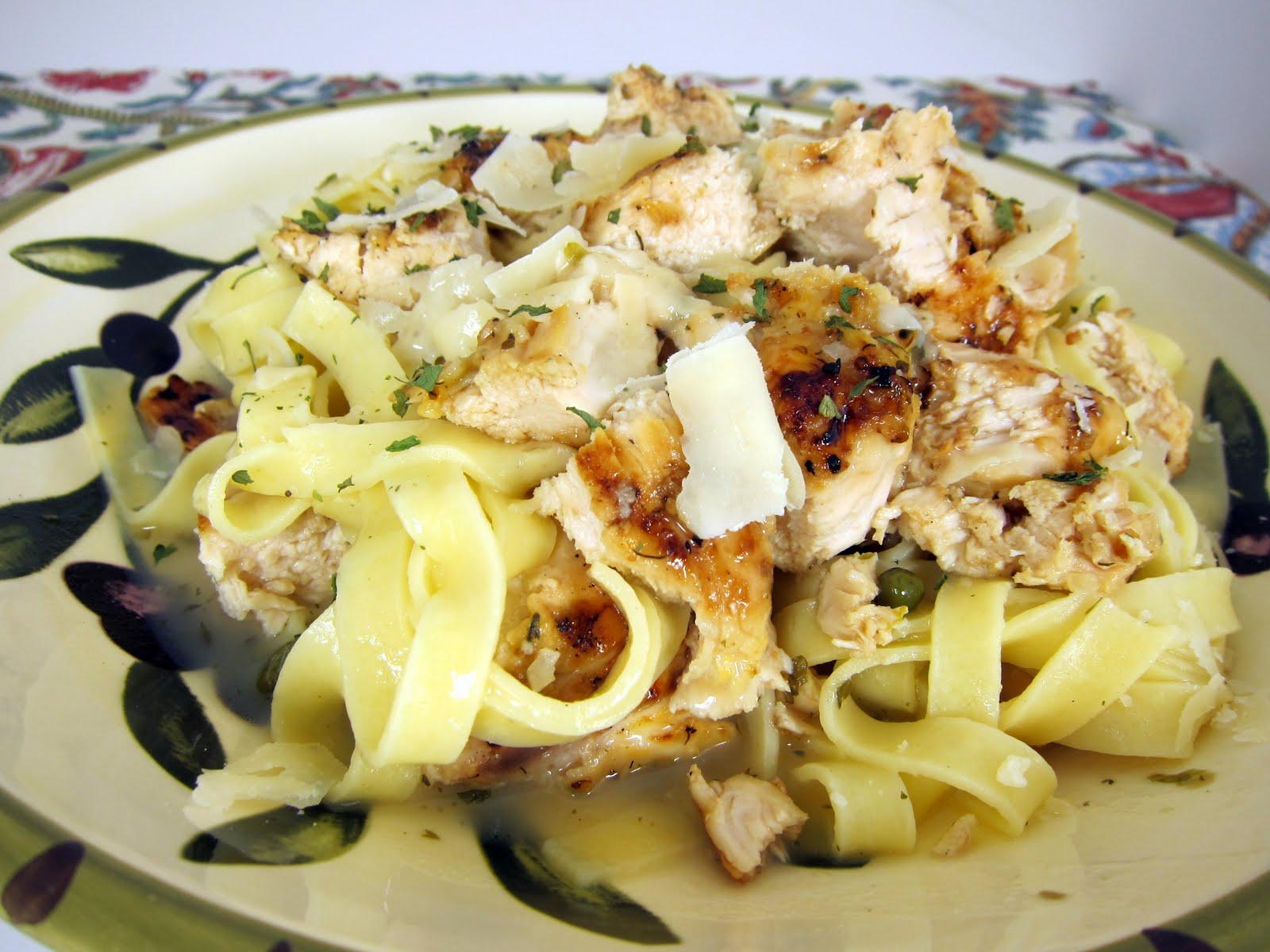 Grilled Chicken Piccata Pasta