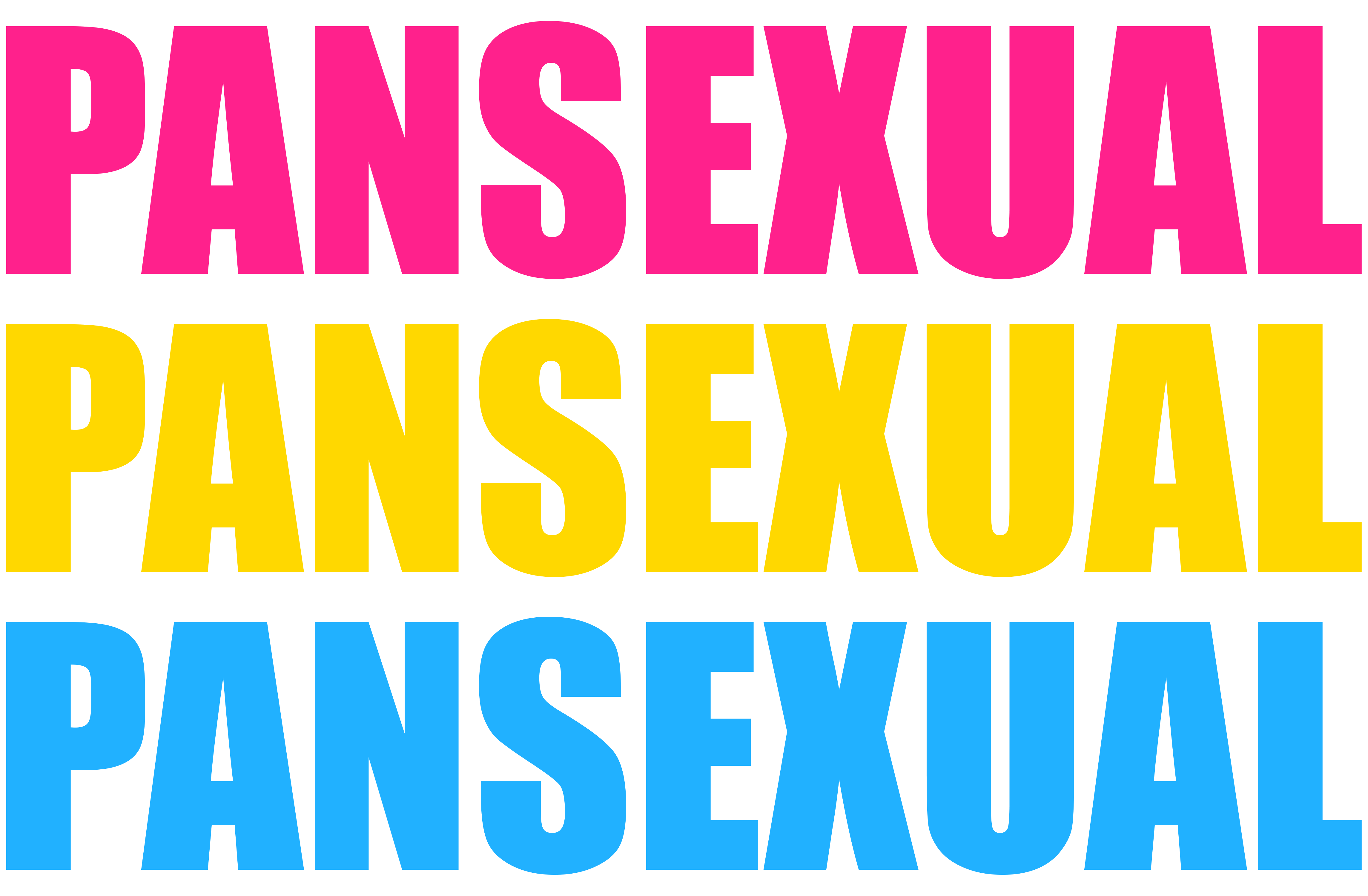 Pansexual Typography By Pride Flags