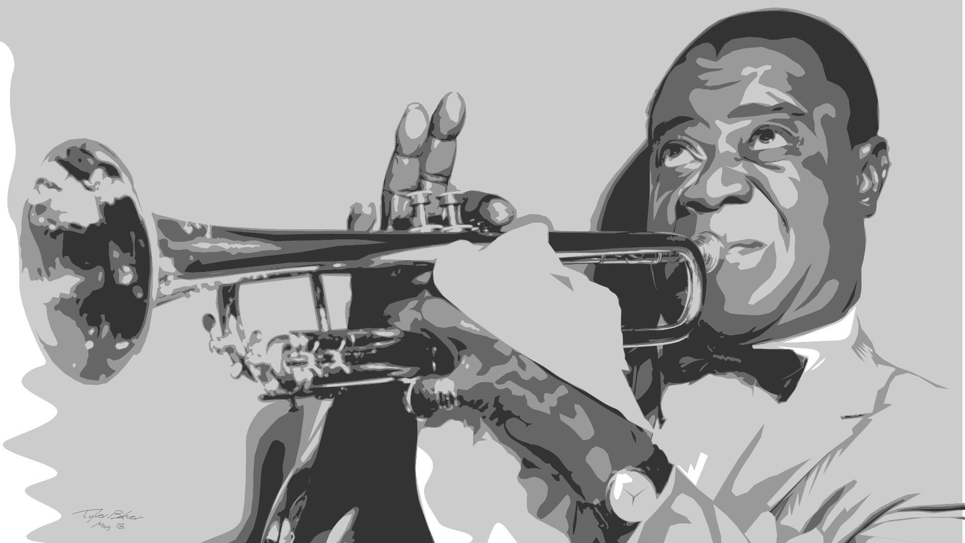 Hand Vectored Louis Armstrong