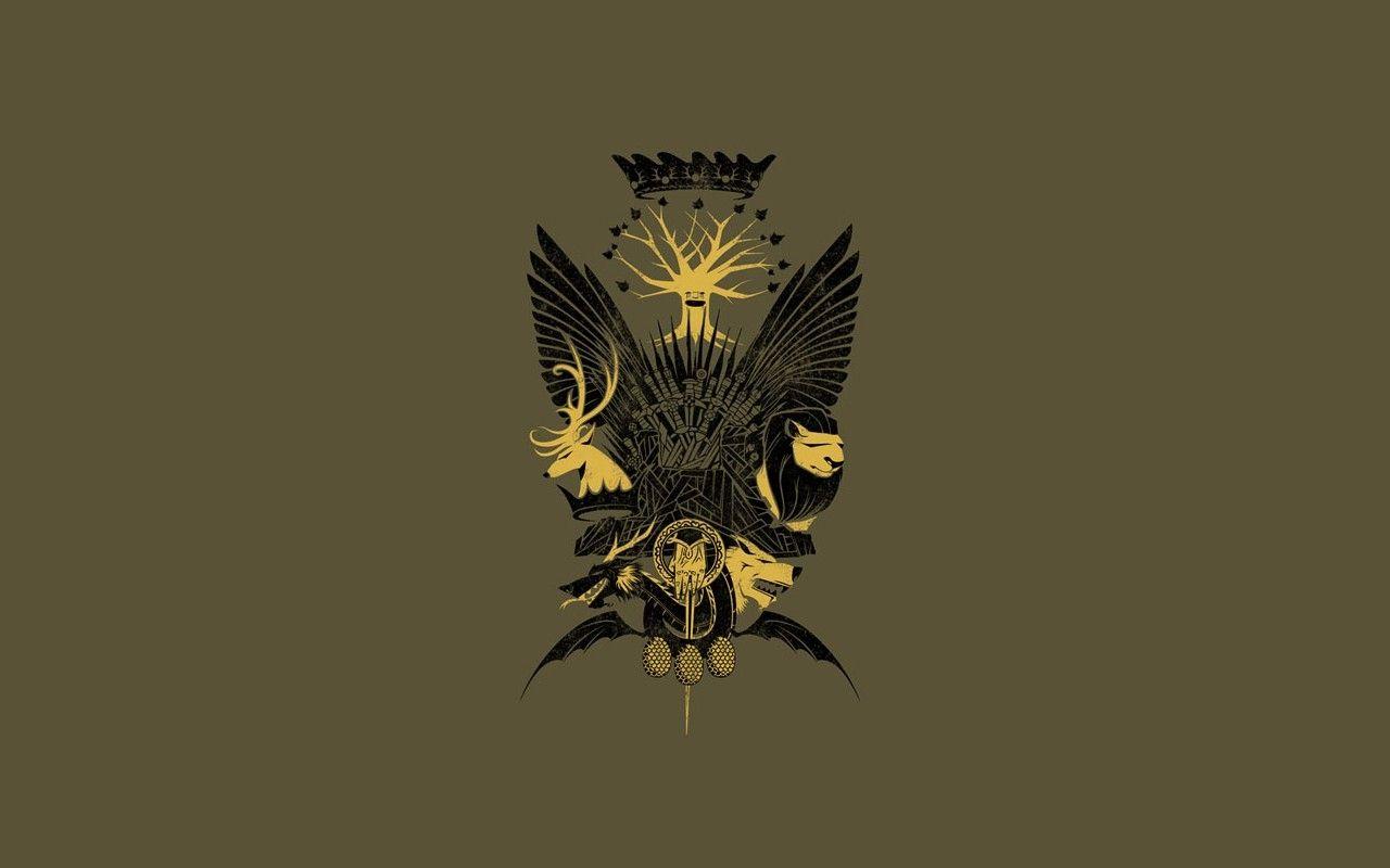 houses game of thrones house lannister house stark seal 1280x800