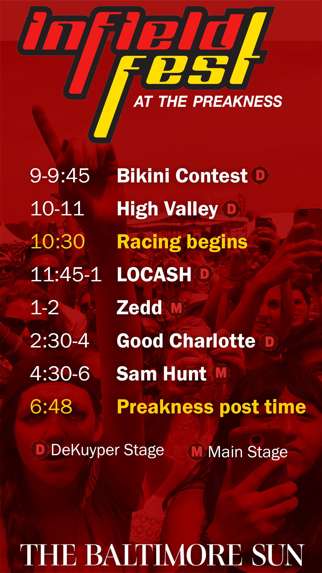 Preakness 2017: Put the InfieldFest schedule on your phone's