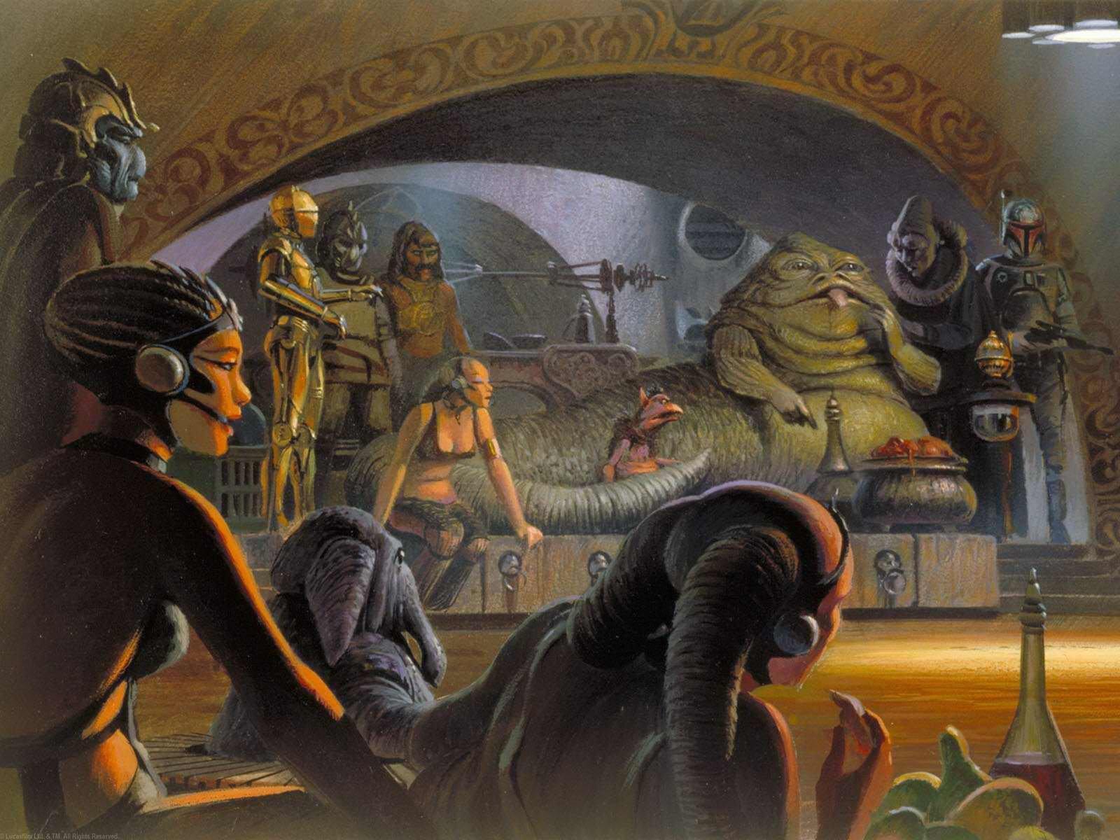 Star Wars artwork Ralph McQuarrie Jabba the Hutt free desktop