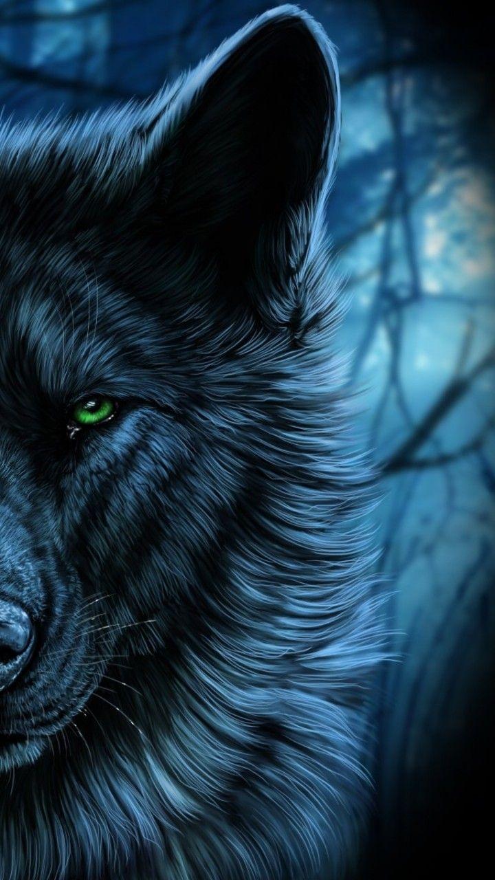 Download 720x1280 Wolf, Majestic, Green Eyes Wallpaper for Galaxy