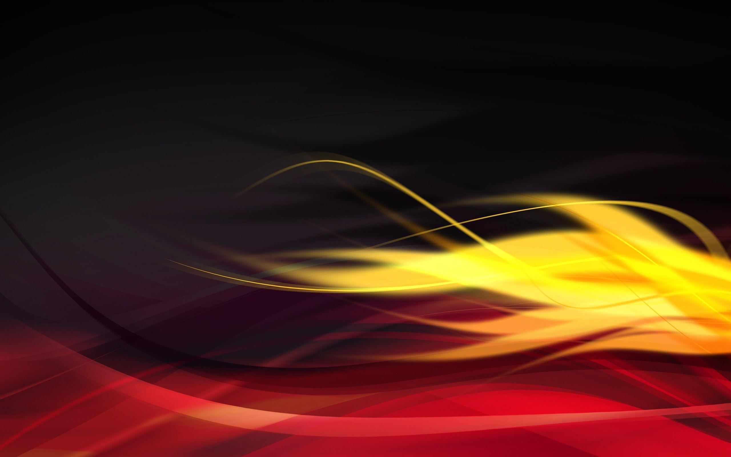 abstract, Graphic Design, Wavy Lines, Red, Yellow Wallpaper HD