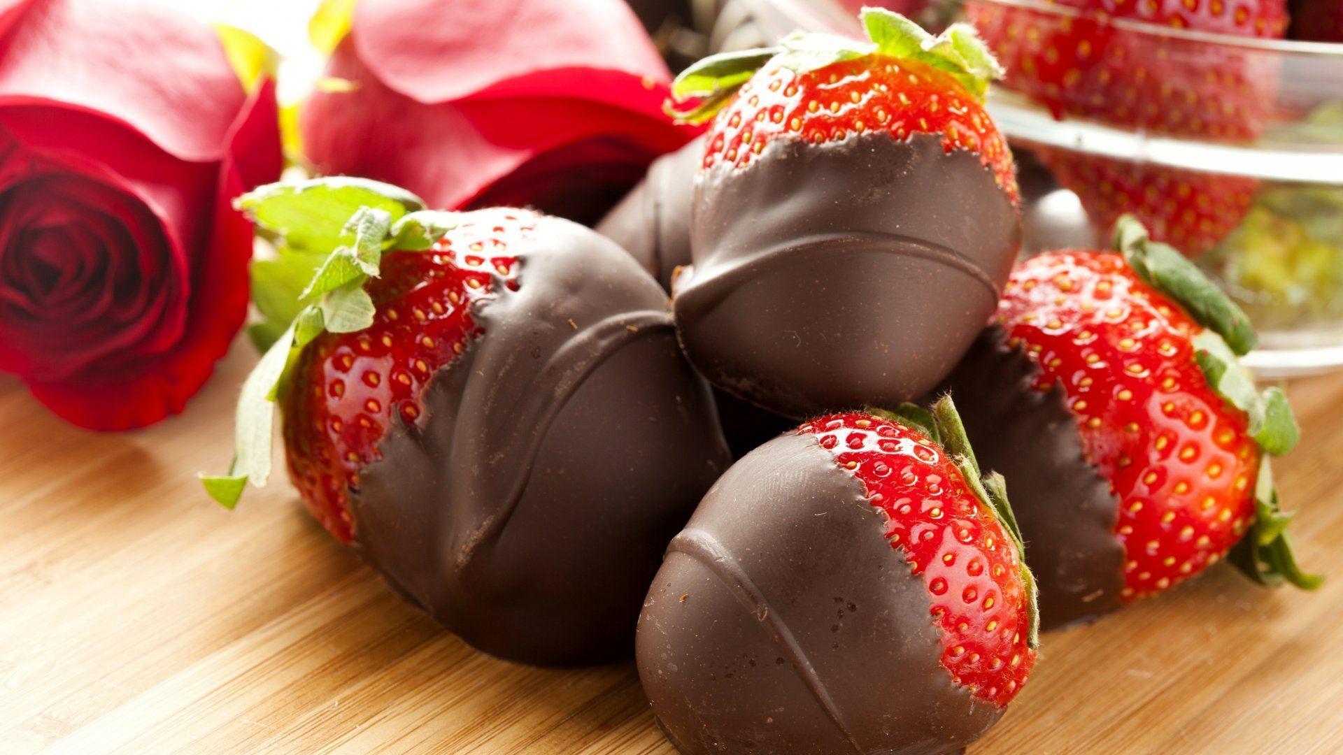 Chocolate Strawberry Red Rose Wallpaper Wallpaper HD. Rose