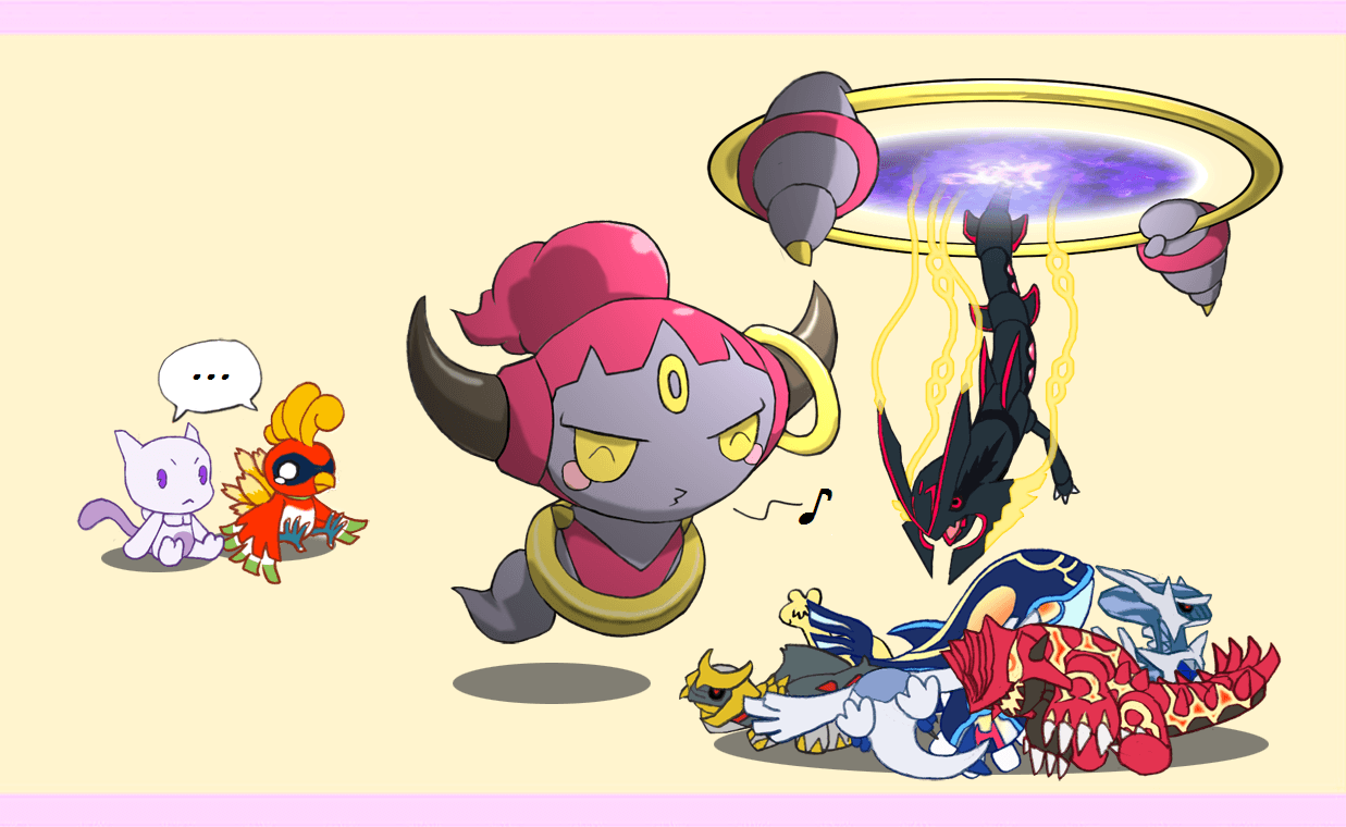 Hoopa spawning some Legendaries. Pokémon