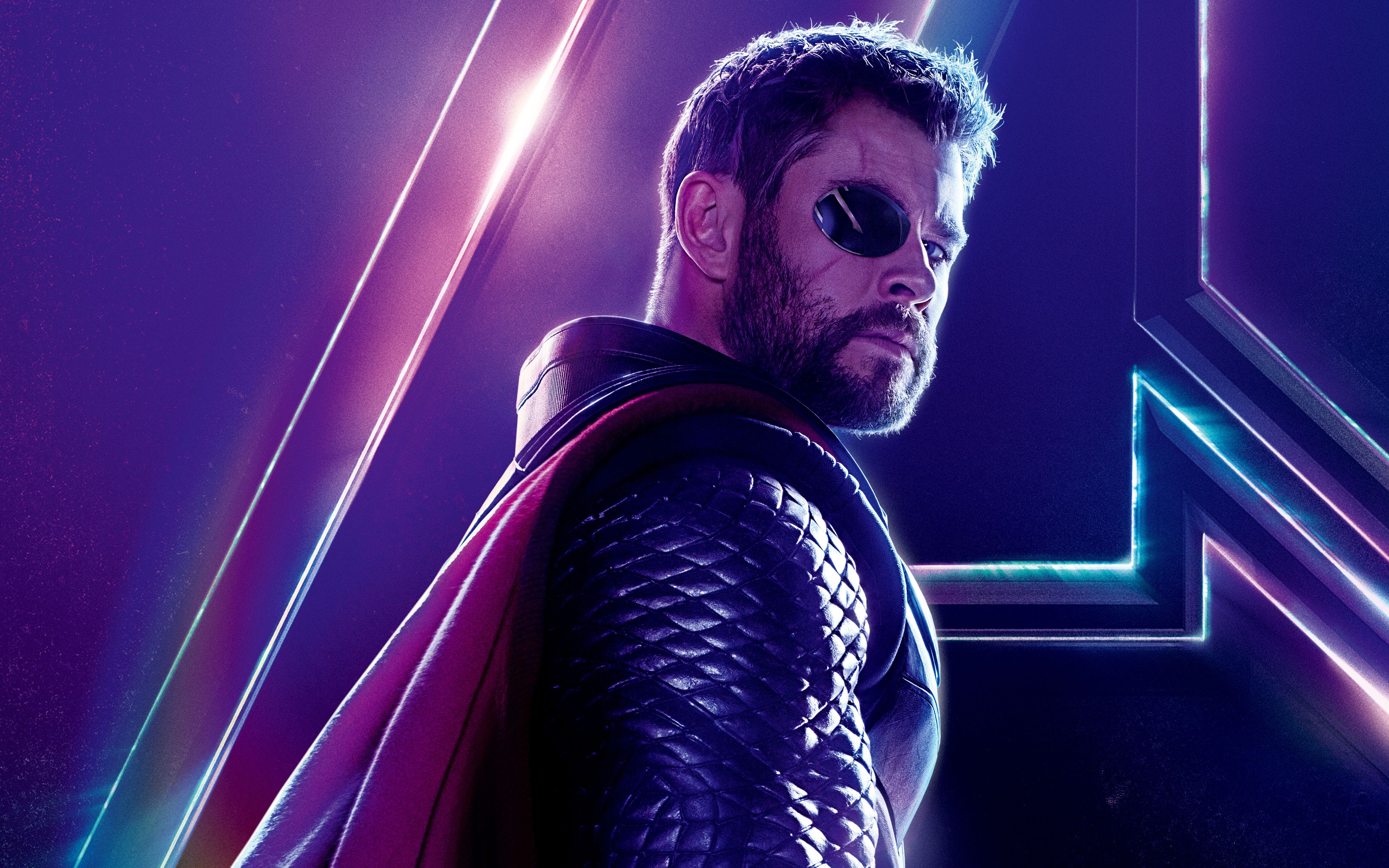 Thor in Avengers Infinity War Chris Hemsworth 4K 8K Wallpaper