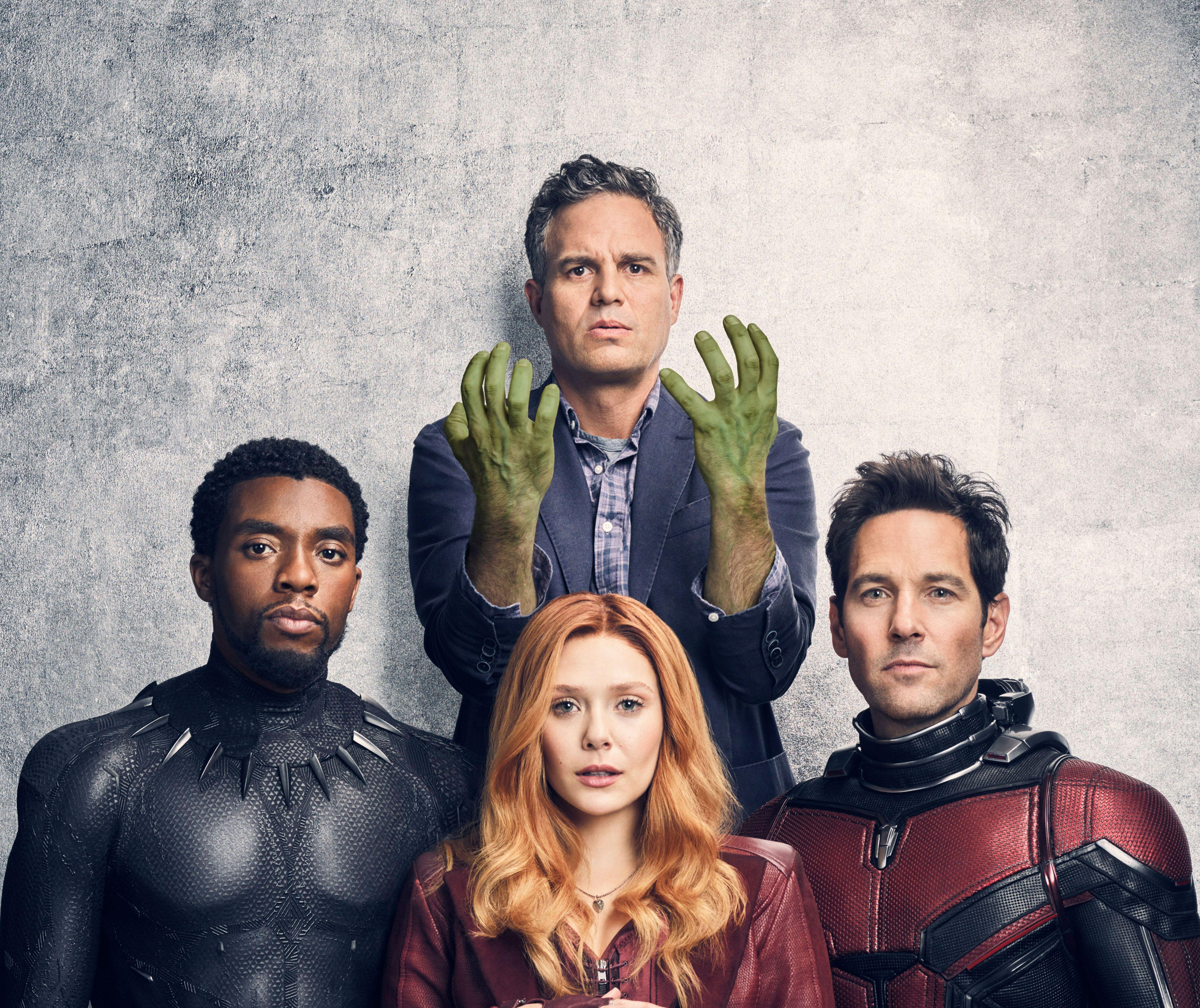 Wallpaper Avengers: Infinity War, Hulk, Black Panther, Scarlet Witch