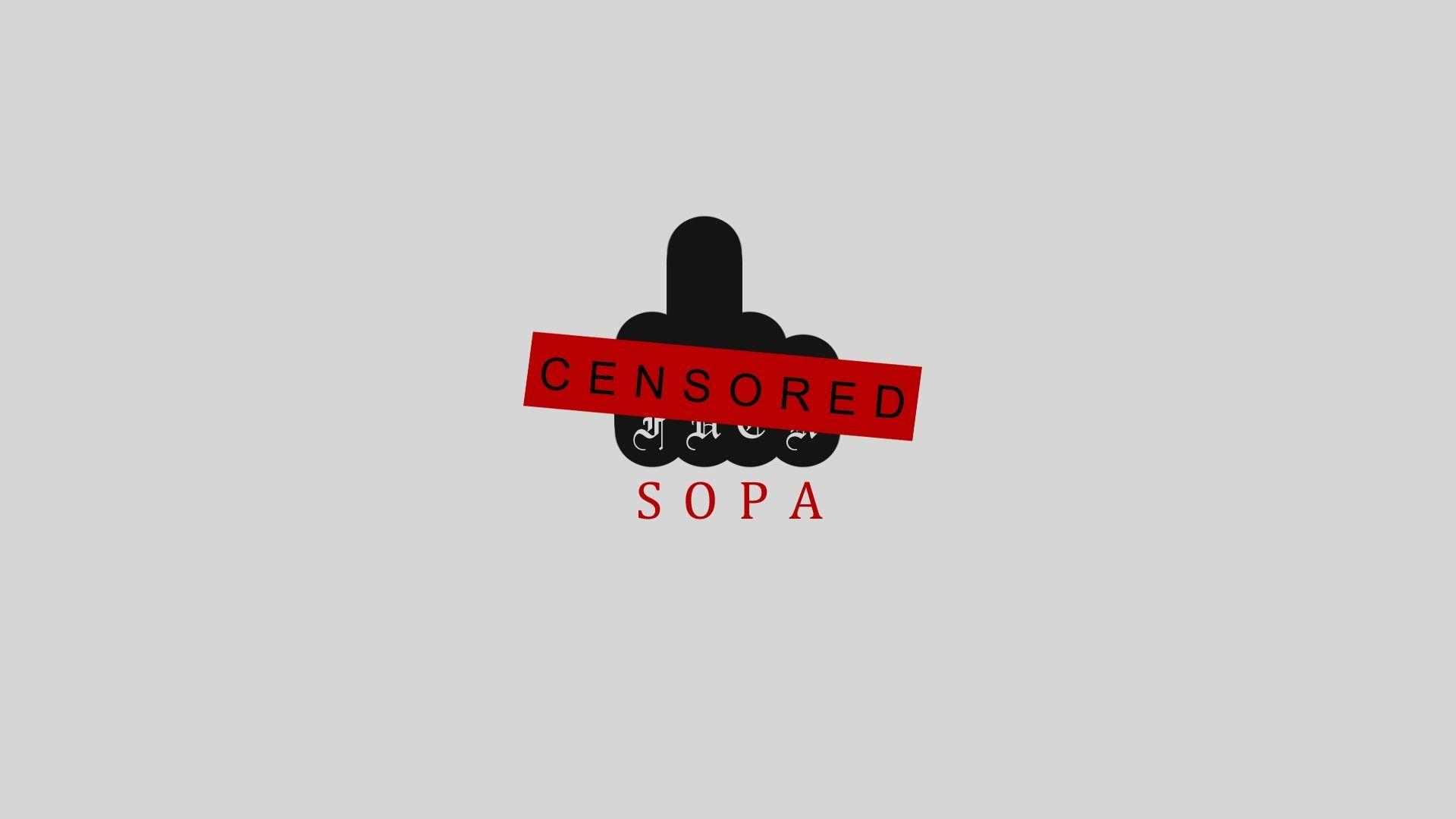 Sopa censored protest simple background wallpaper