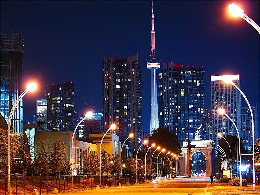 Downtown Toronto, CN Tower, Canada Widescreen Wallpaper Desktop