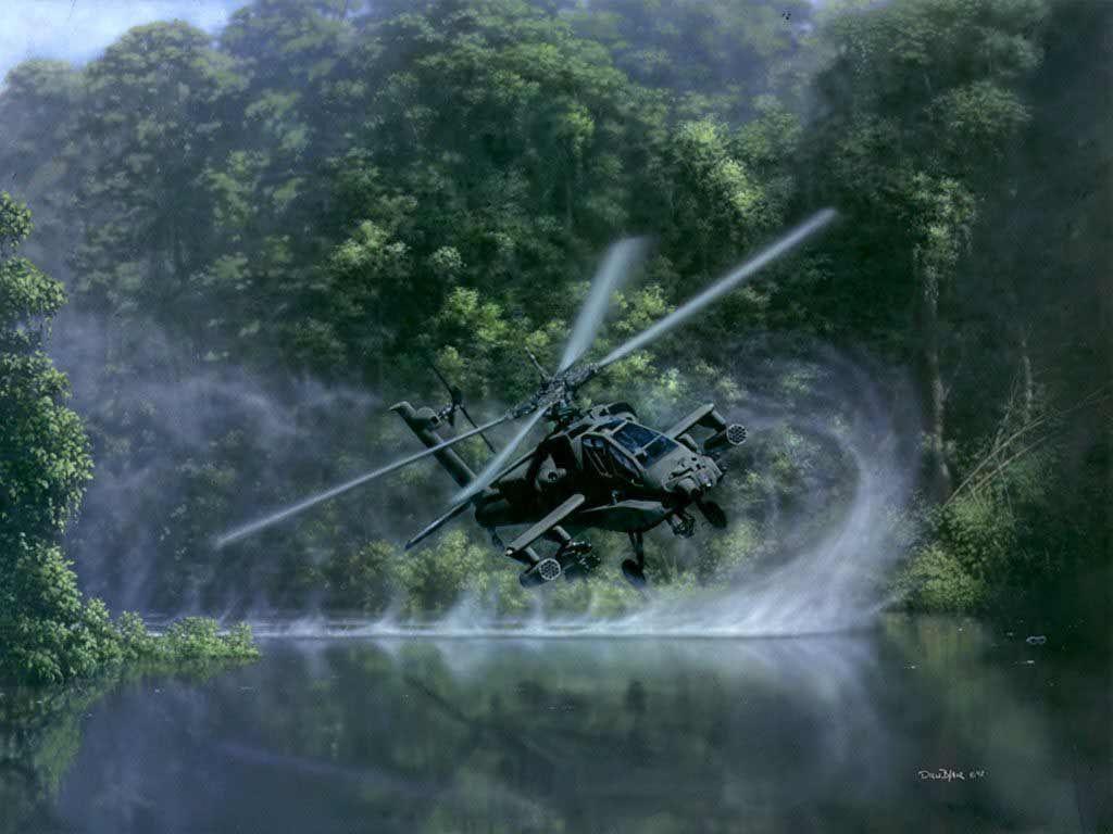 Helicopter River Picture Wallpaper