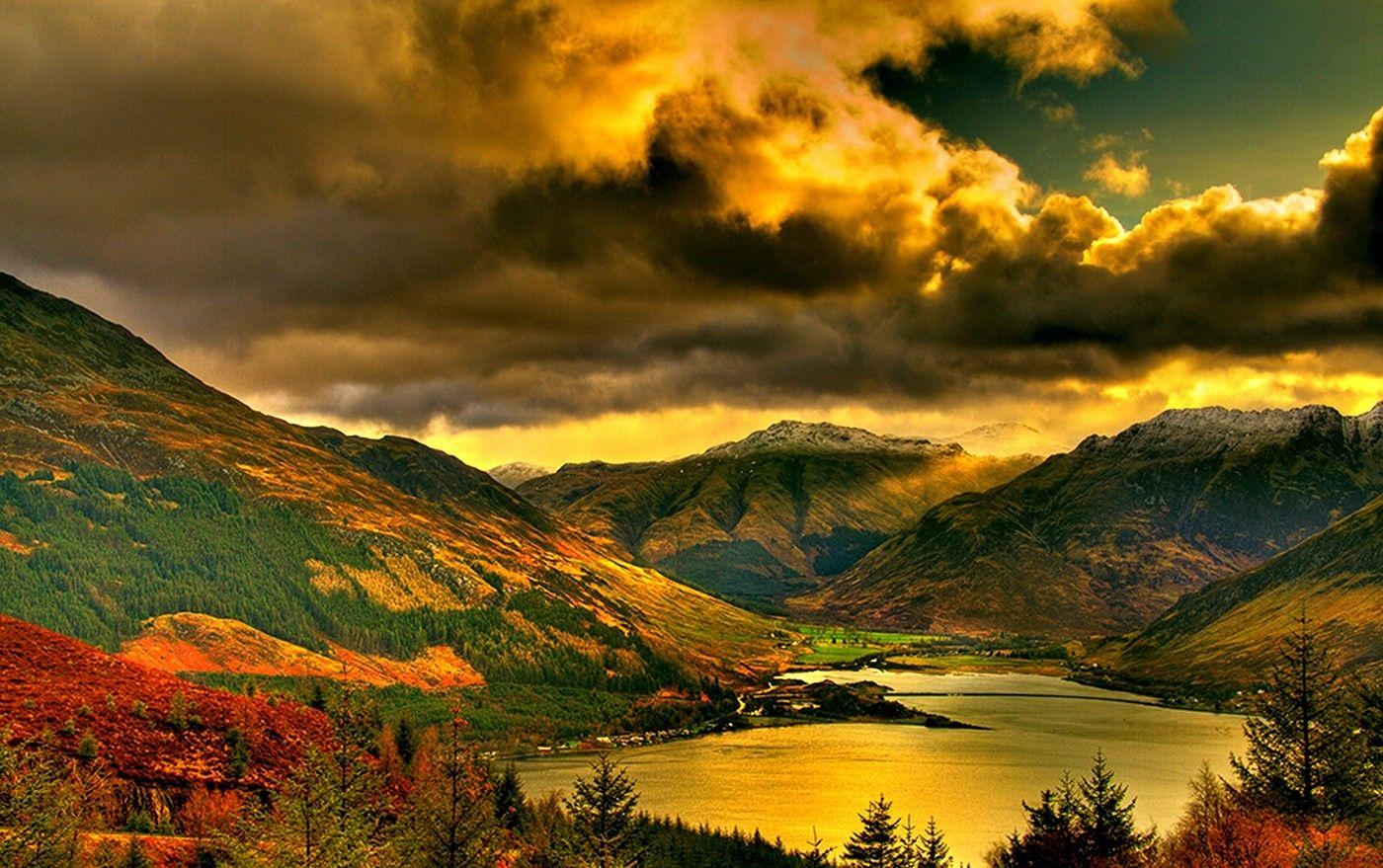 Mountains: Beauty Northwest Highlands Scotland Kintail Sunrise