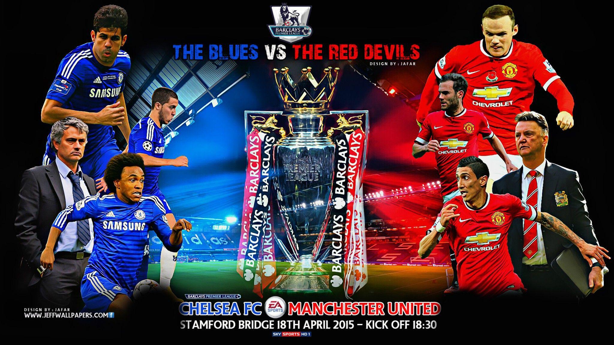 Download 2048x1152 Chelsea FC vs Manchester United 18th April 2015