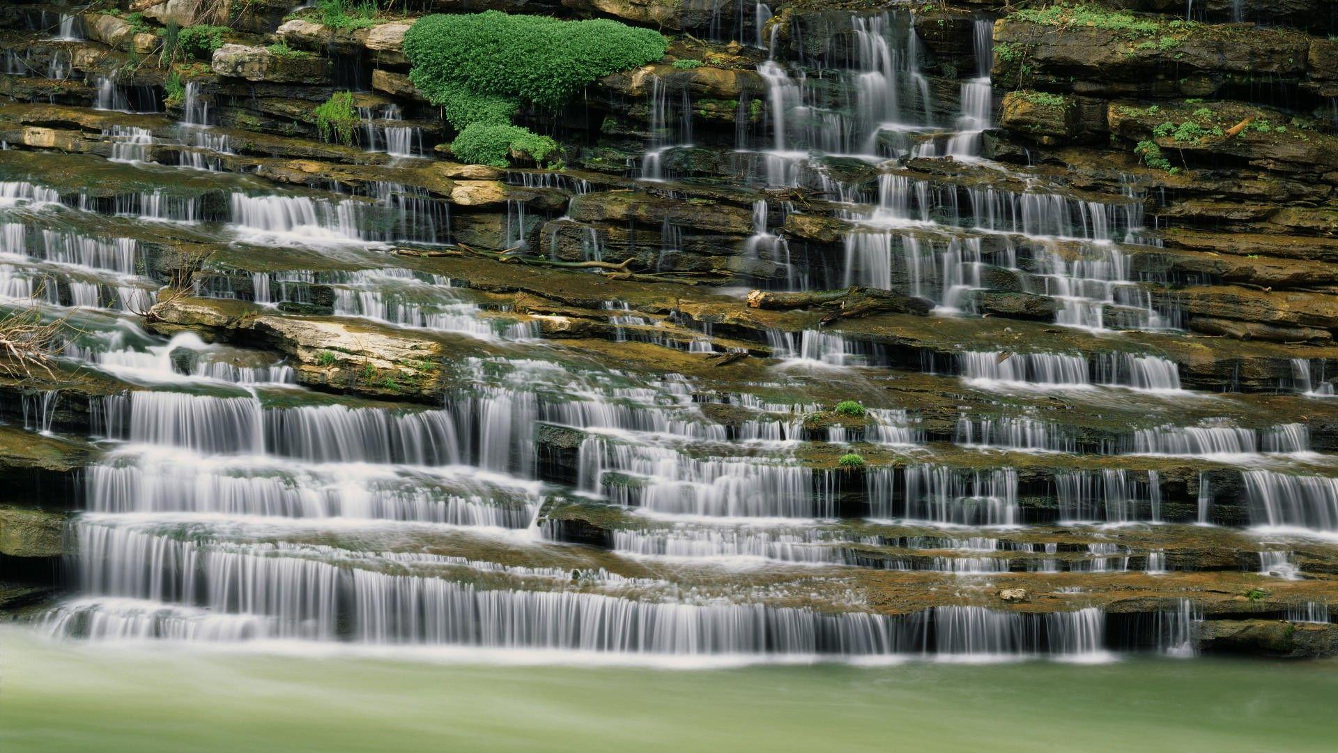 Nature, falls, caney, great, park, tennessee, state, rock, island