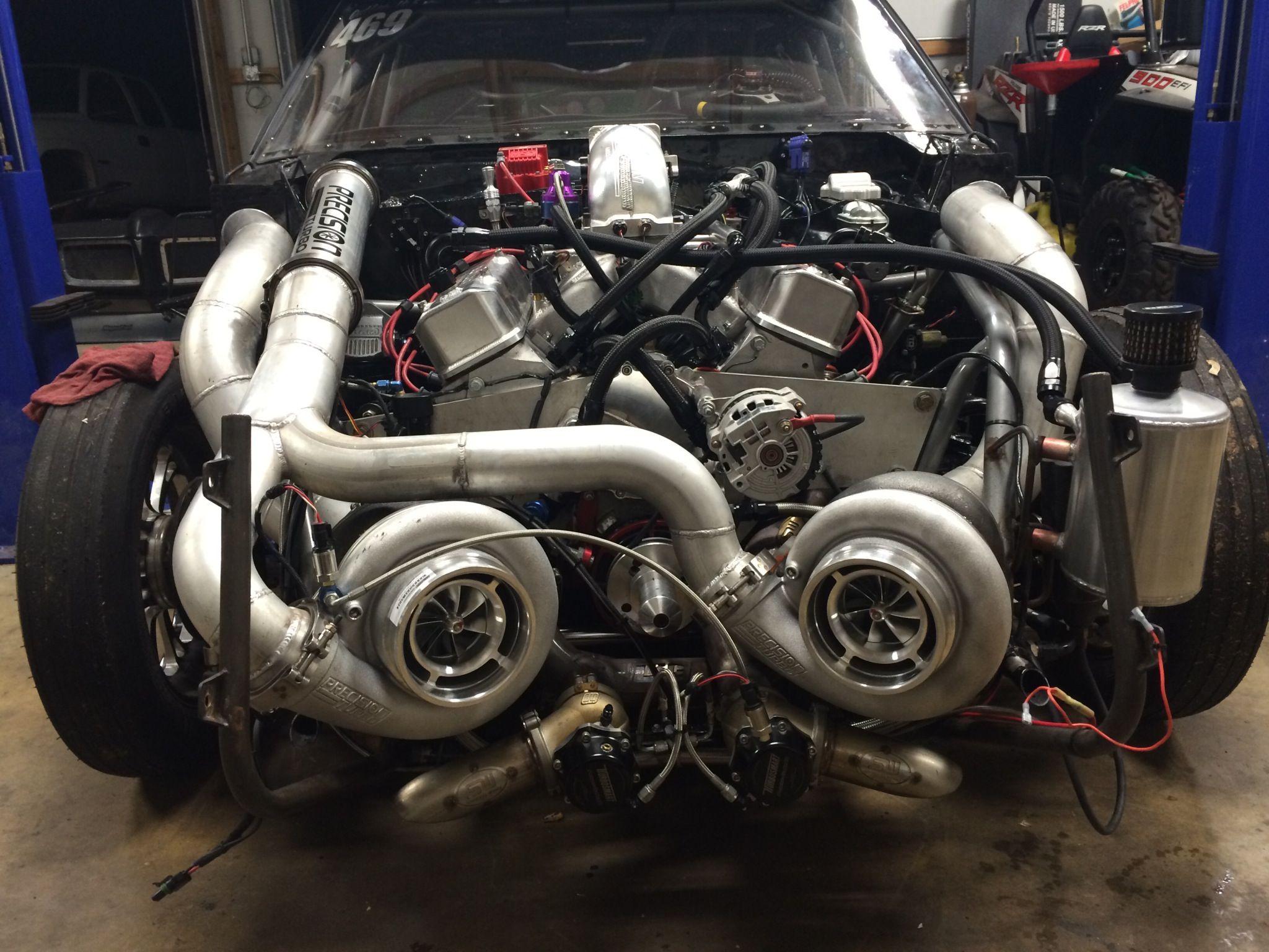Big Chief's twin 1500 hp turbos. Cool Cars. Street