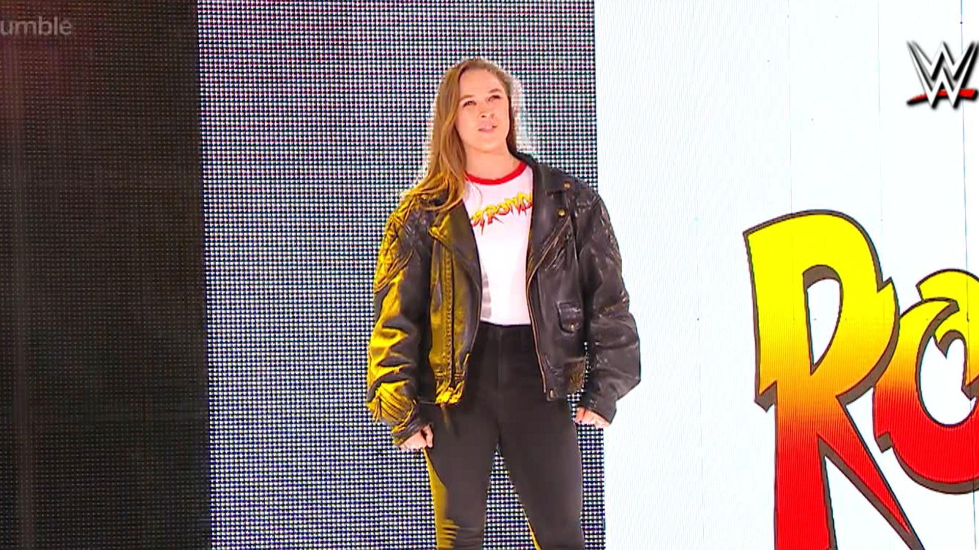 Ronda Rousey arrives at WWE Royal Rumble