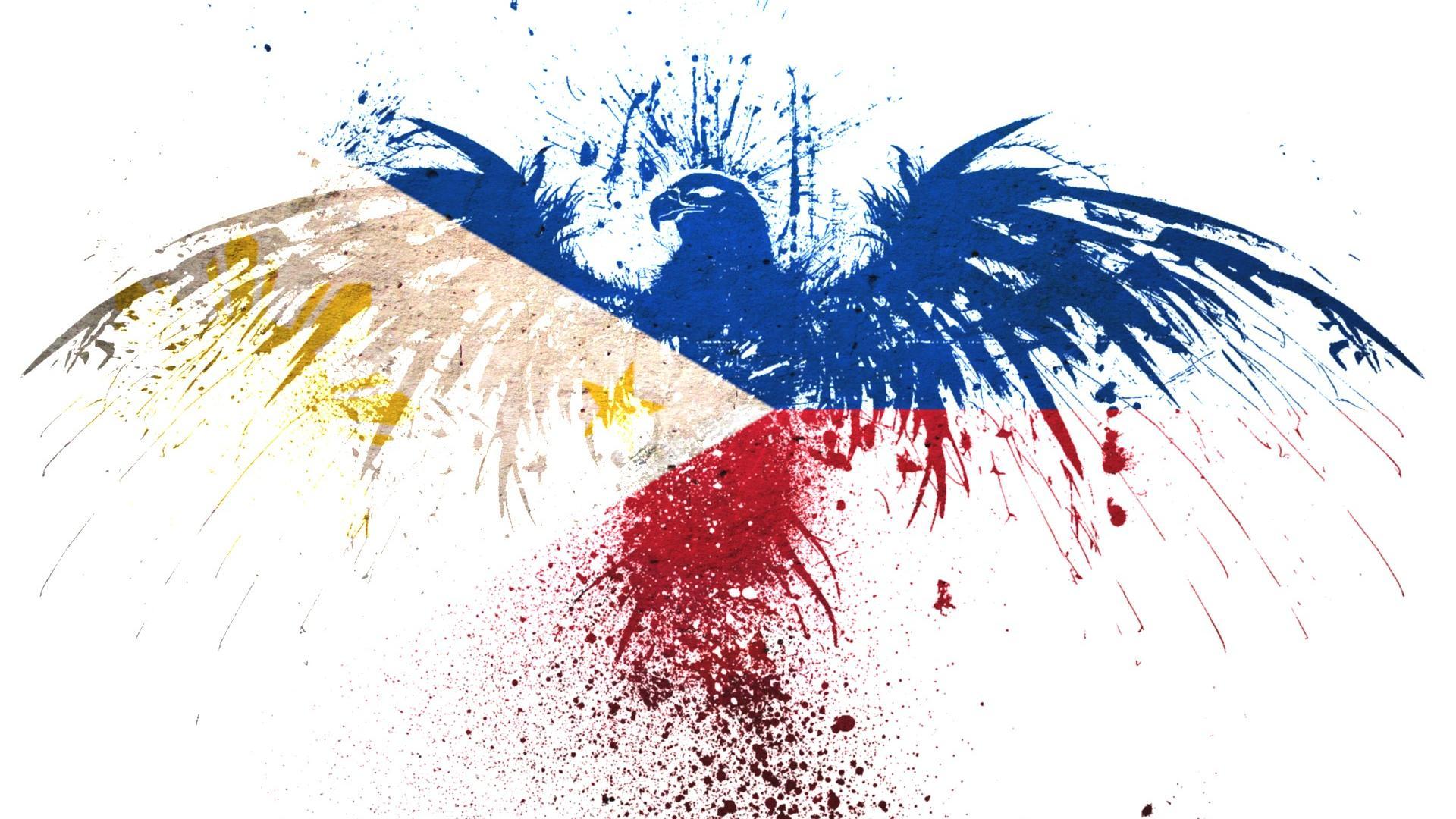 Eagles hawk flags philippines white background wallpaper