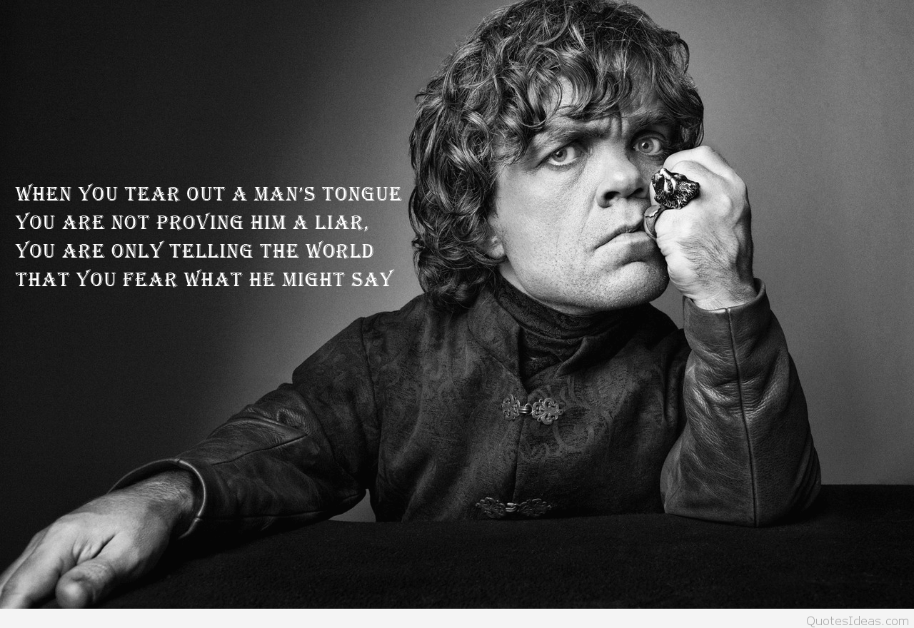 tyrion lannister quote wallpaper