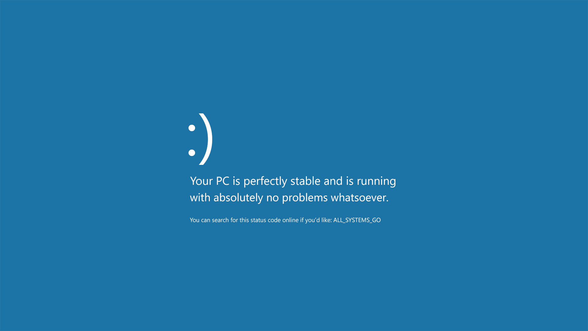 Blue Screen of Life wallpaper (1080p)