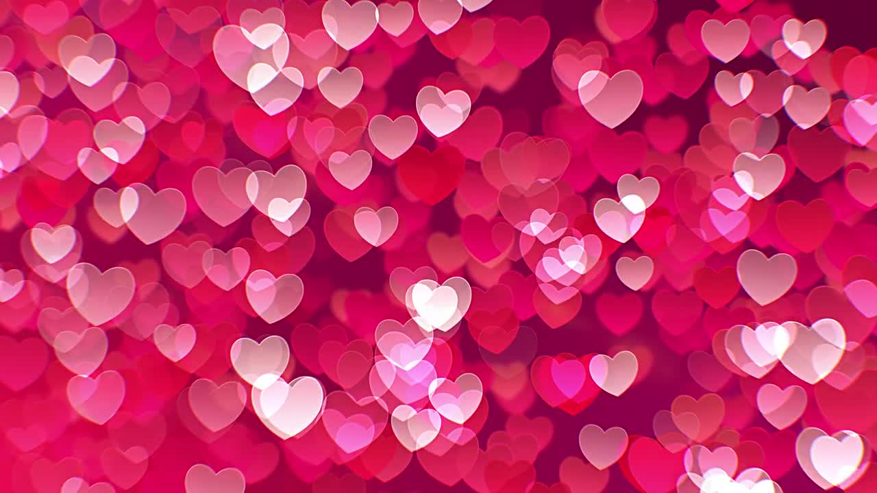 Floating Hearts Background Motion Graphics