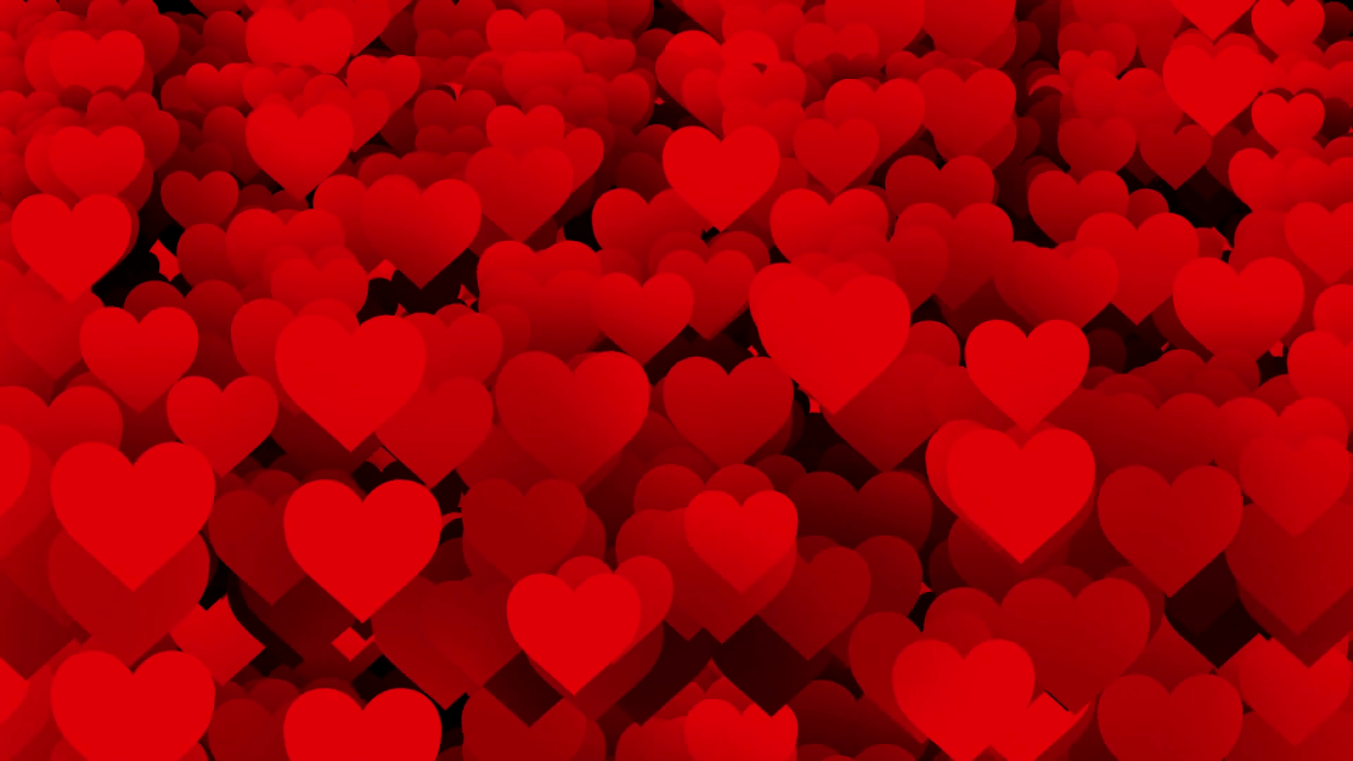 Abstract red Hearts background Stock Video Footage