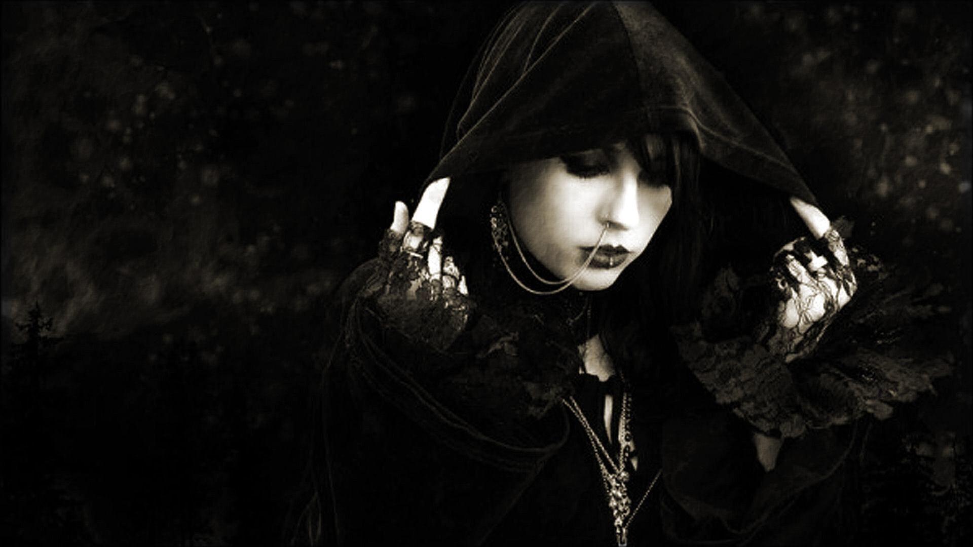 Dark Haired Gothic Girl. Dark Girl Goth Gothic Mysterious White