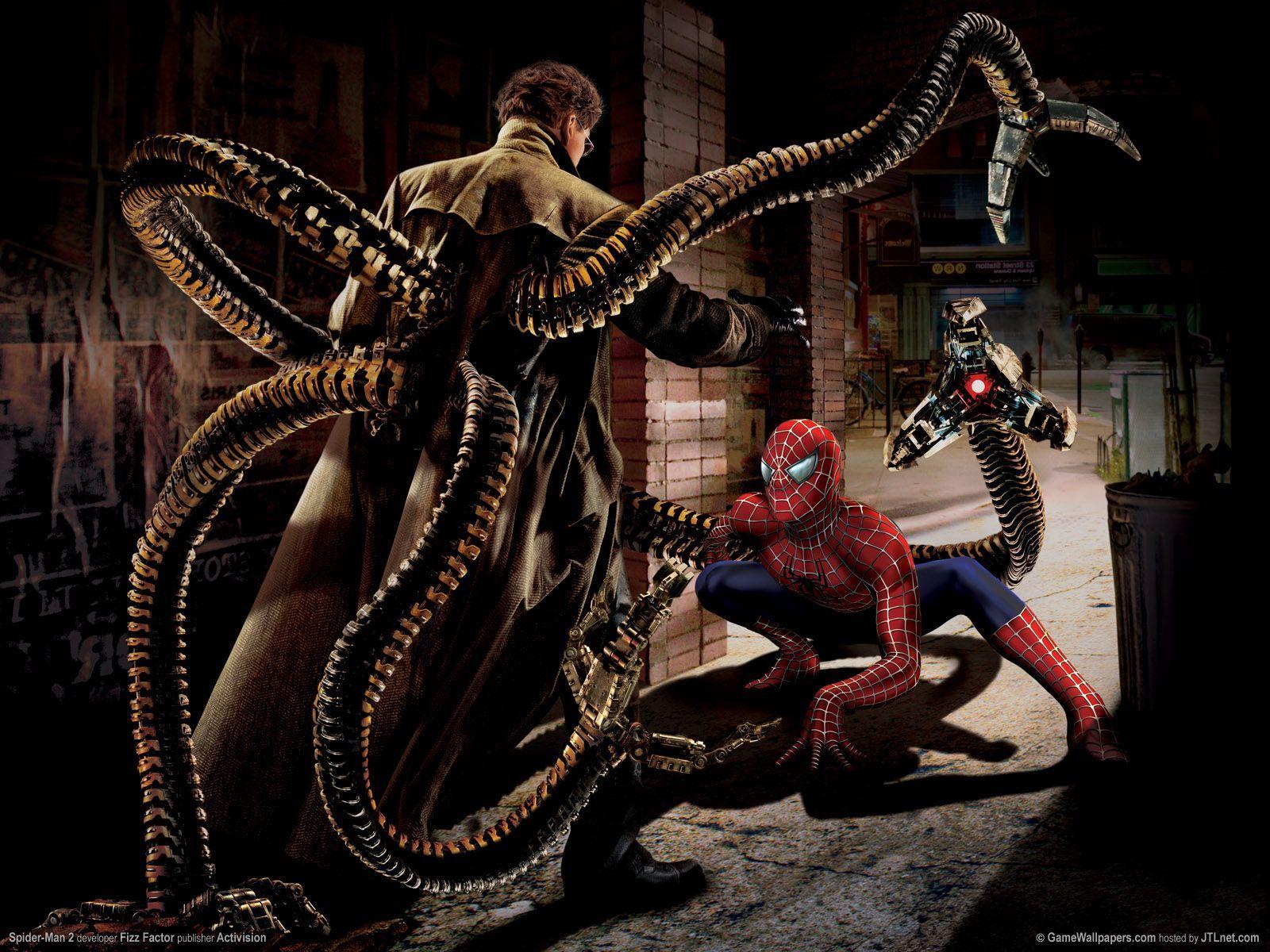 Spiderman. Spider Man Vs. Doctor Octopus. Superheros & Villans