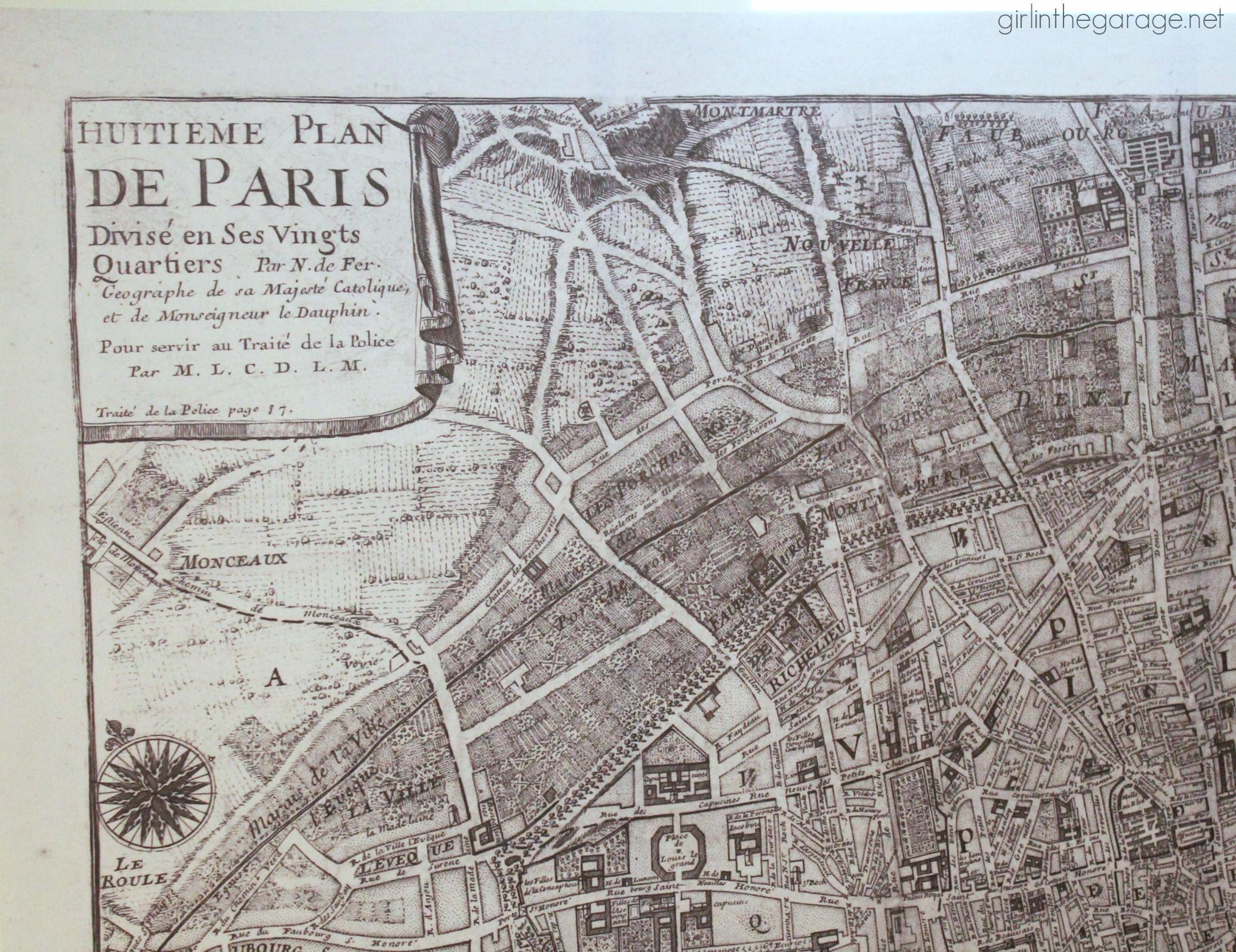 Giant Paris Wall Map