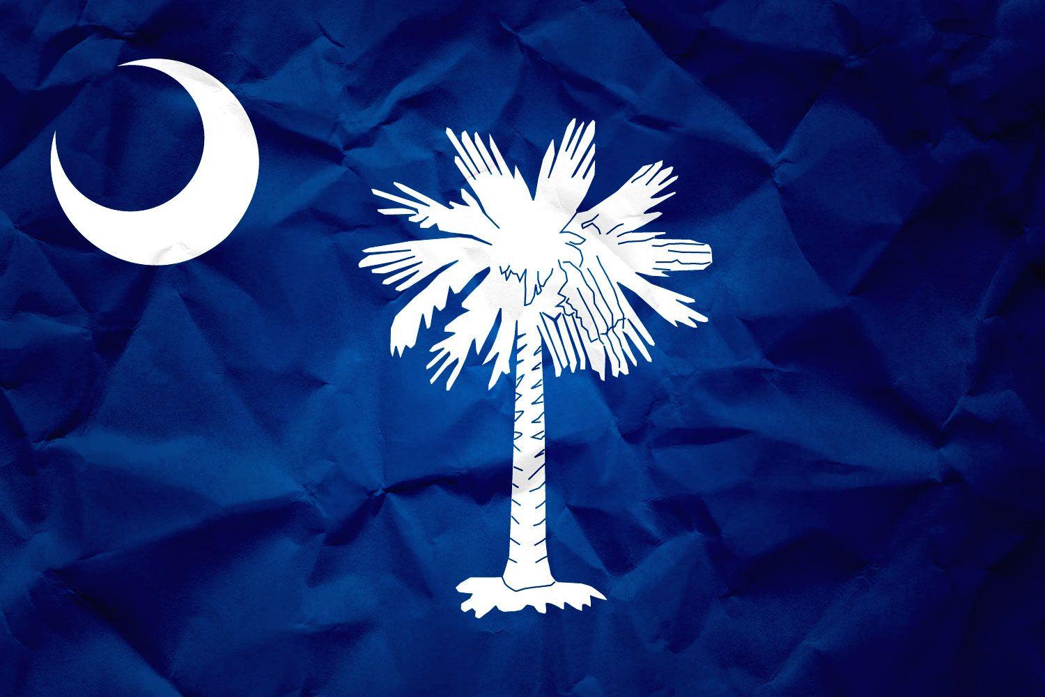 Flag of South Carolina with Paper Texture it for free