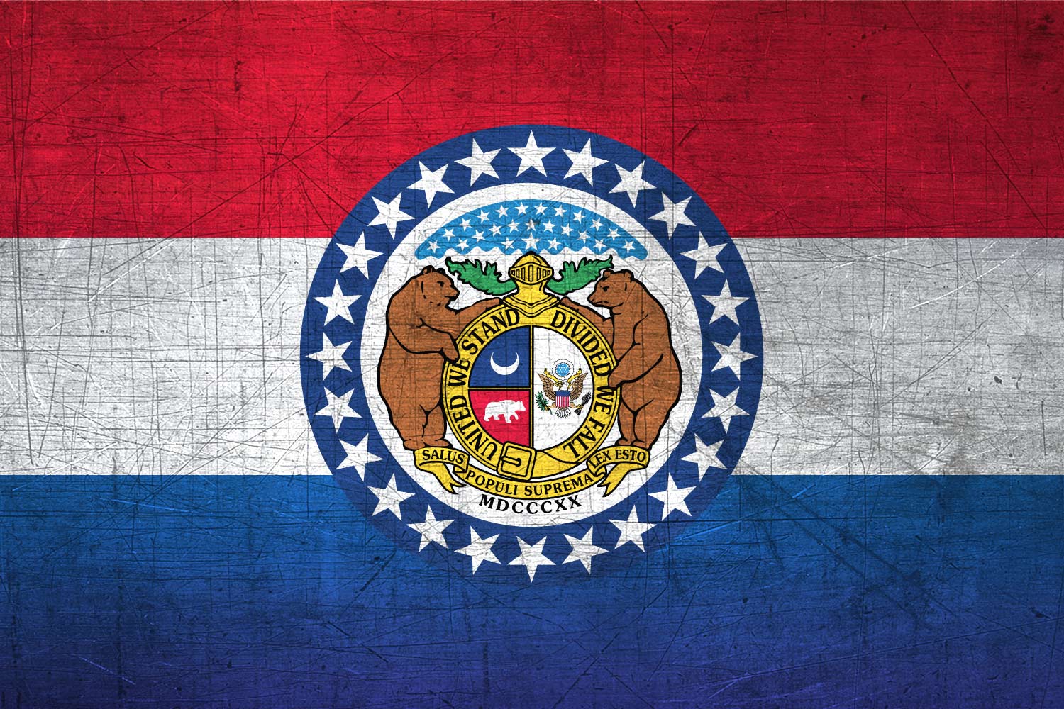 Missourian Flag Metal (Flag of Missouri) it for free