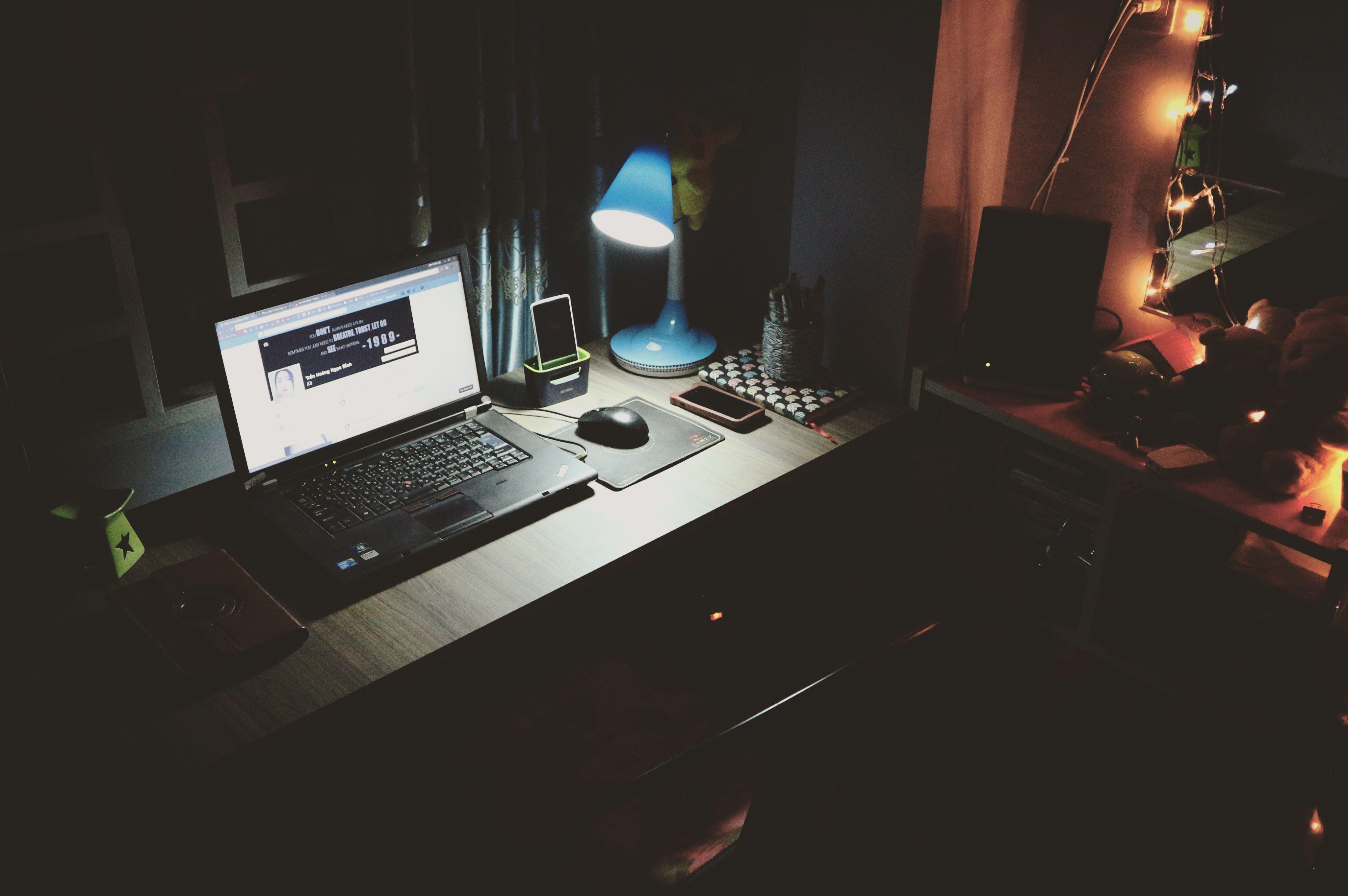 Computer Laptop Desk Light Lamp Dark Room, HD Others, 4k Wallpaper