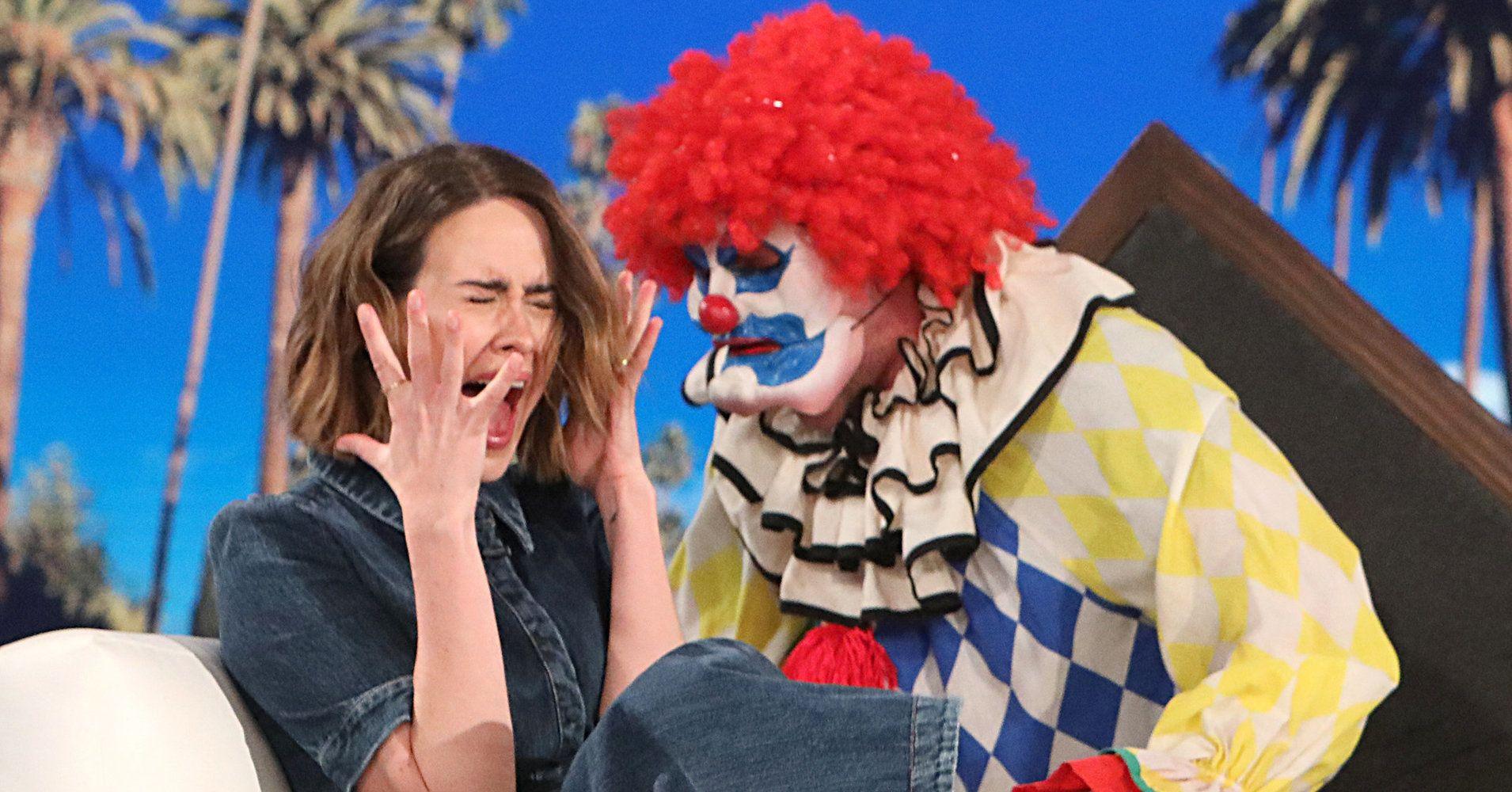 Ellen Doesn't Clown Around When Pranking Sarah Paulson