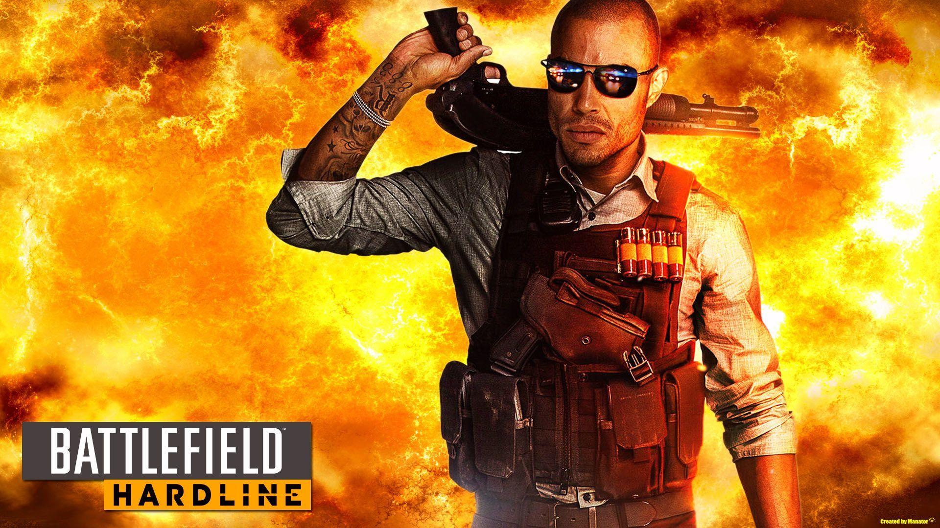Battlefield Hardline - Police with pistol 4K wallpaper download