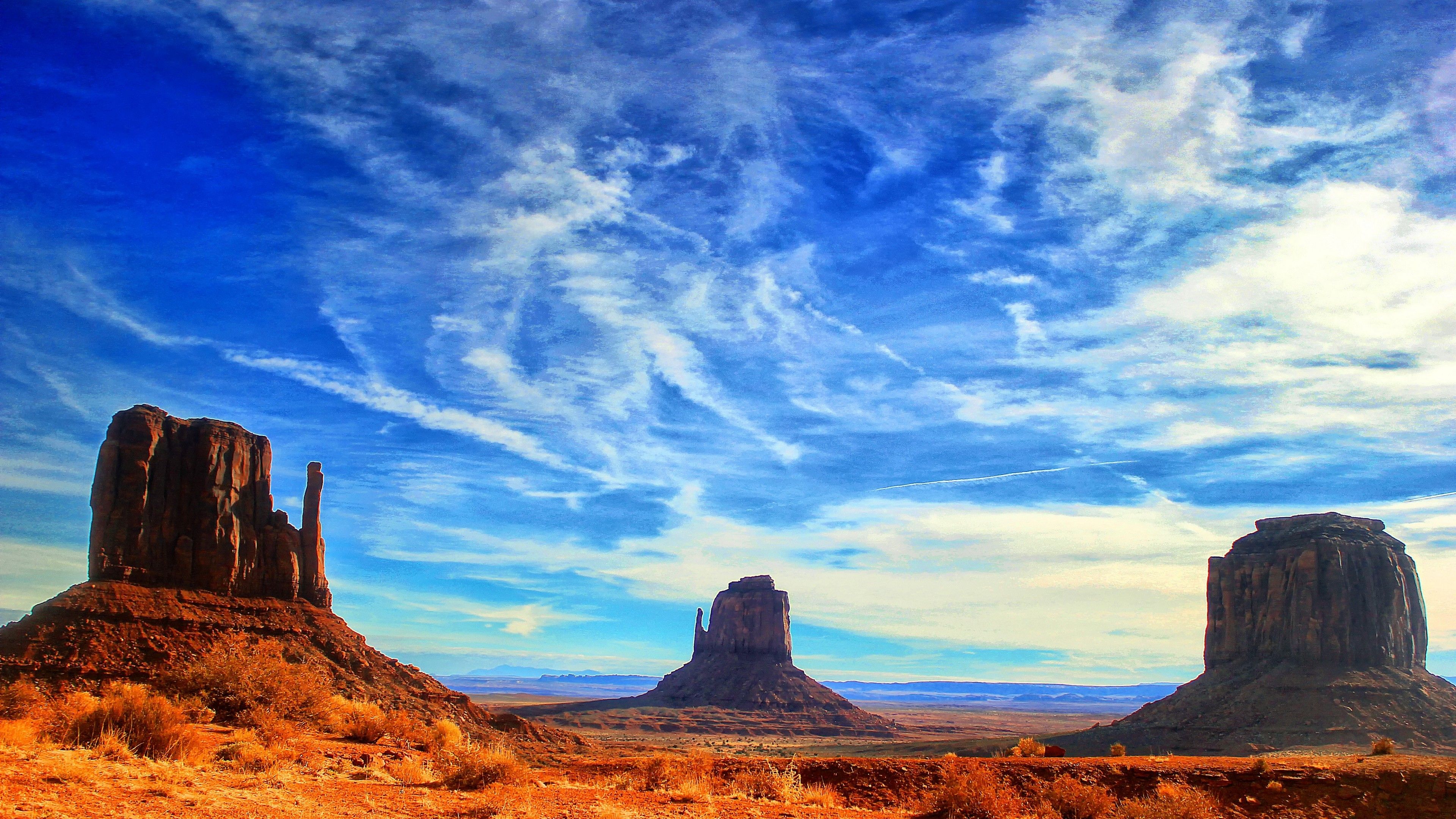 Monument Valley Sky Landscape Desert Utah Wallpaper