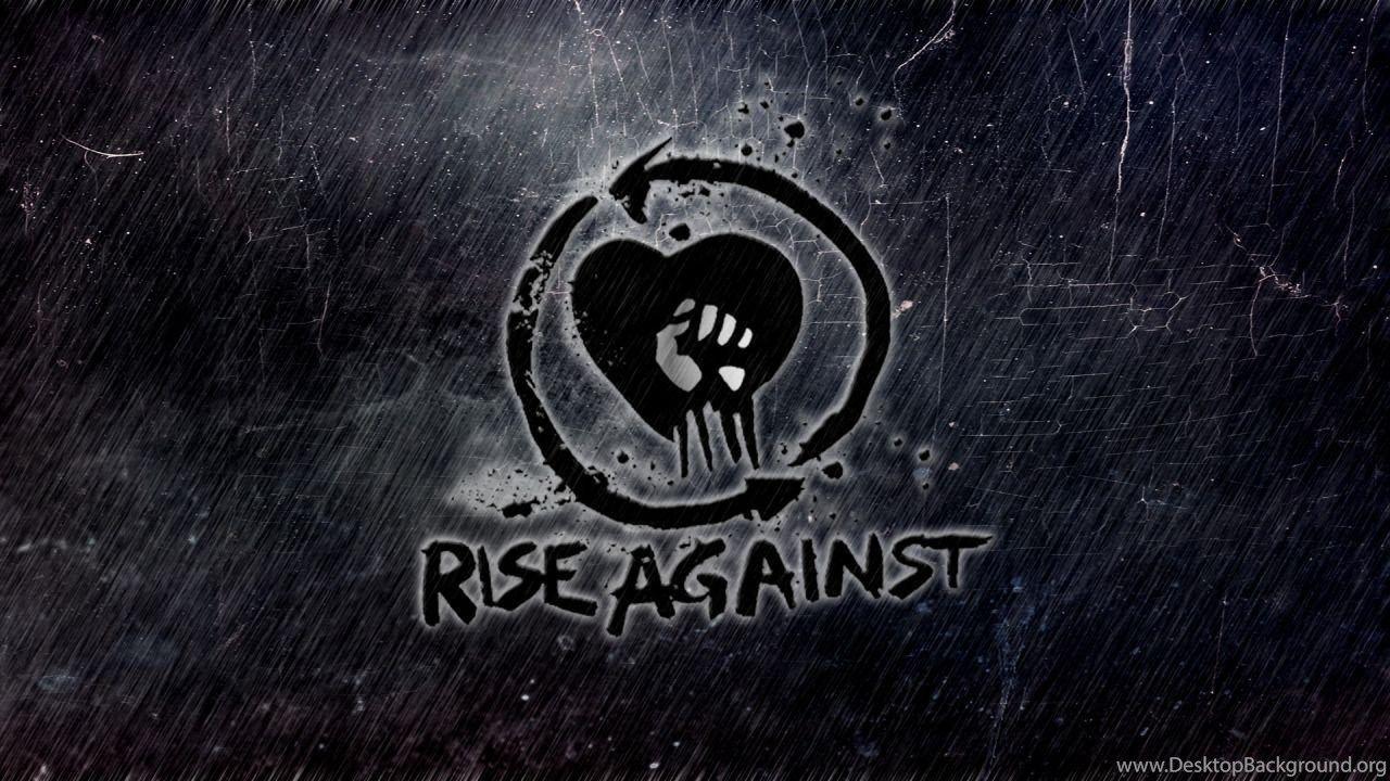 Rise Against Wallpaper With The Heart Fist Logo In. The Bagel