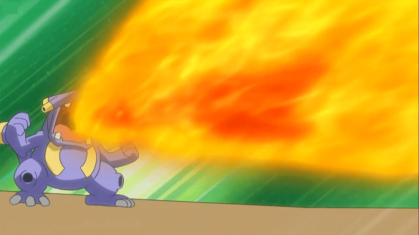 Exploud Flamethrower.png. Pokémon