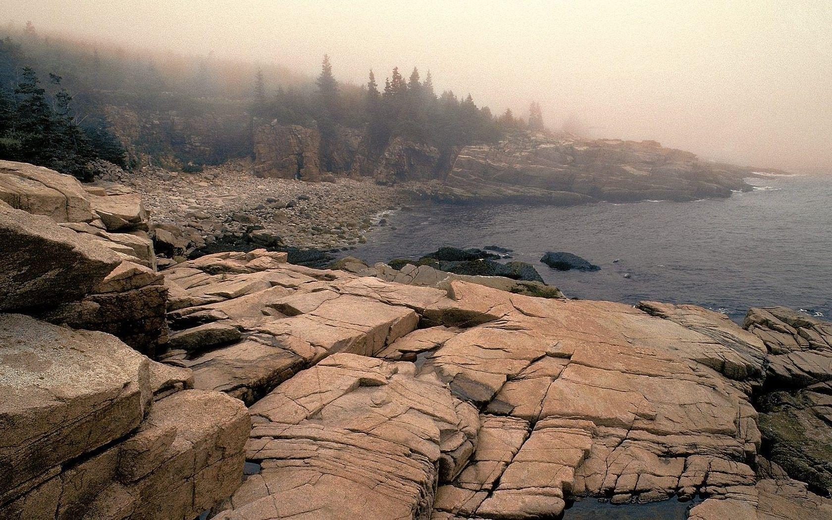 wallpaper: Acadia National Park Maine Misty