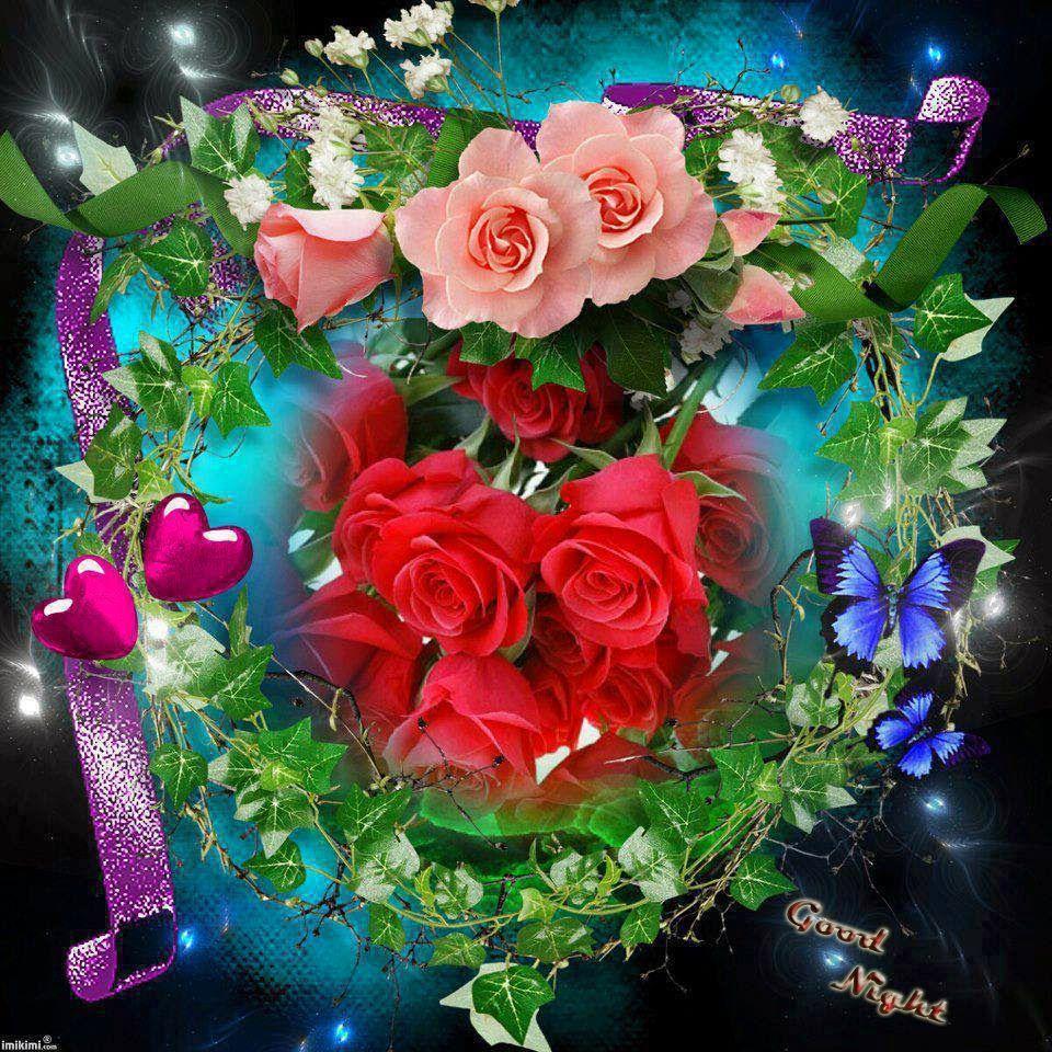 buenas noches con bellas rosas. good night love u wallpaper