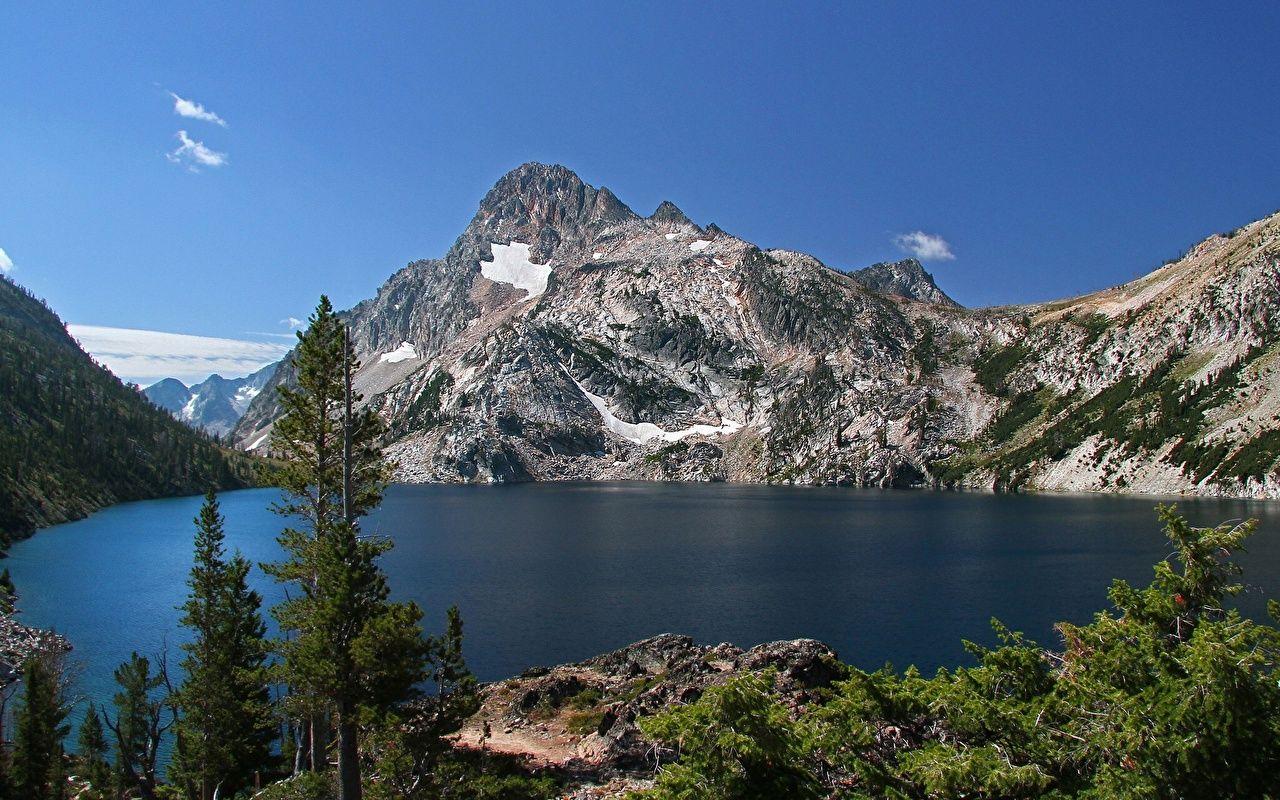 image USA Sawtooth Lake, Mount Regan, State of Idaho Nature