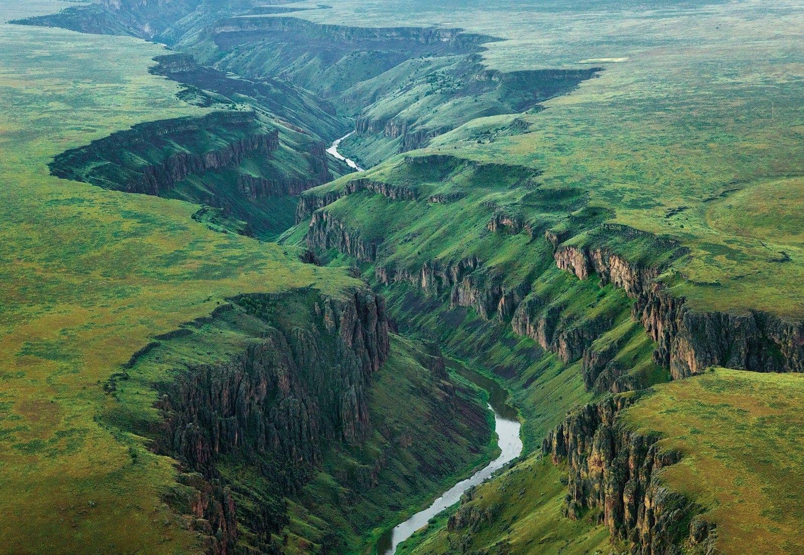 green, water, landscapes, nature, canyon, National Geographic, Idaho