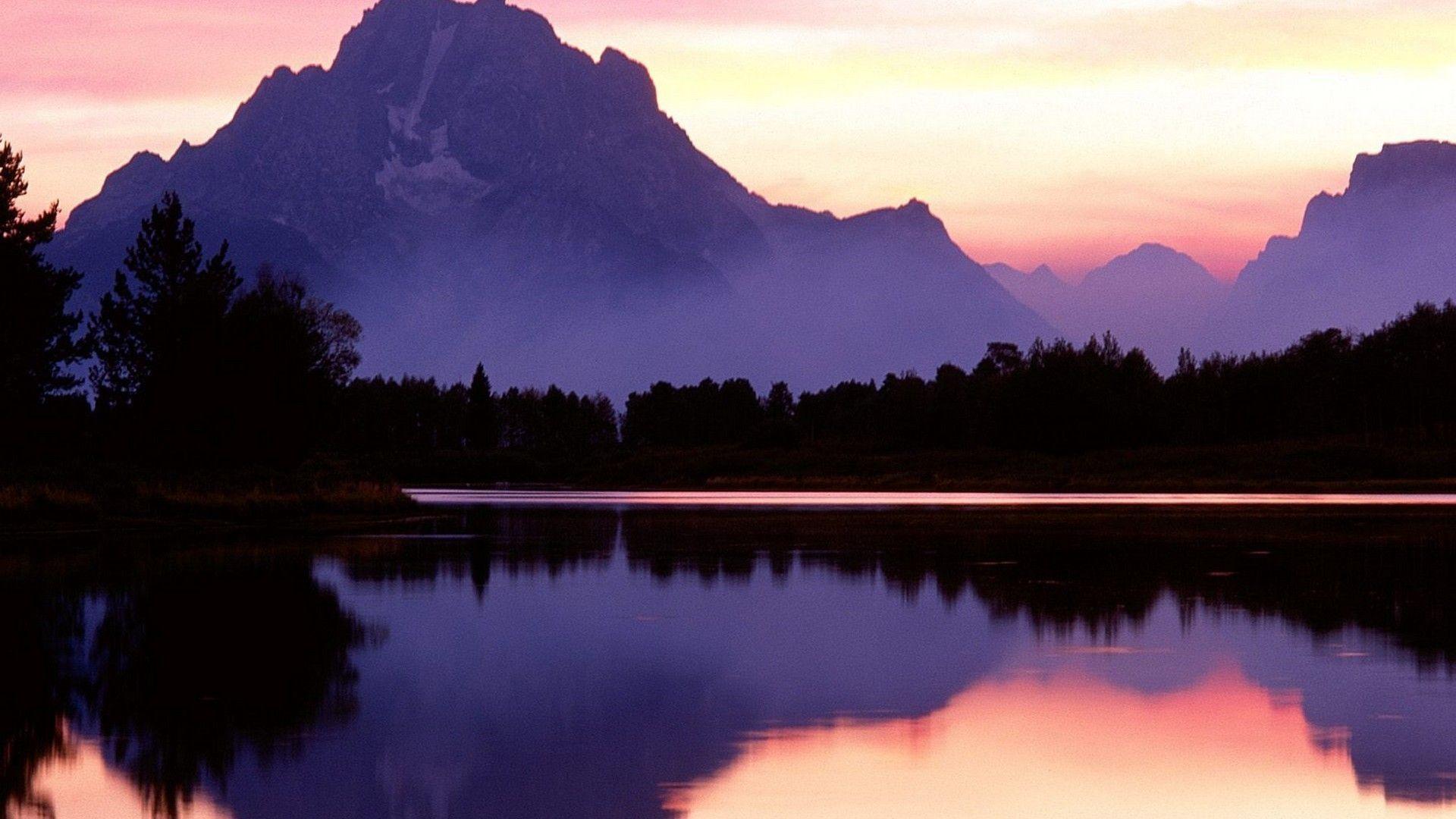 Wyoming lakes mountains reflections sunset wallpaper. AllWallpaper
