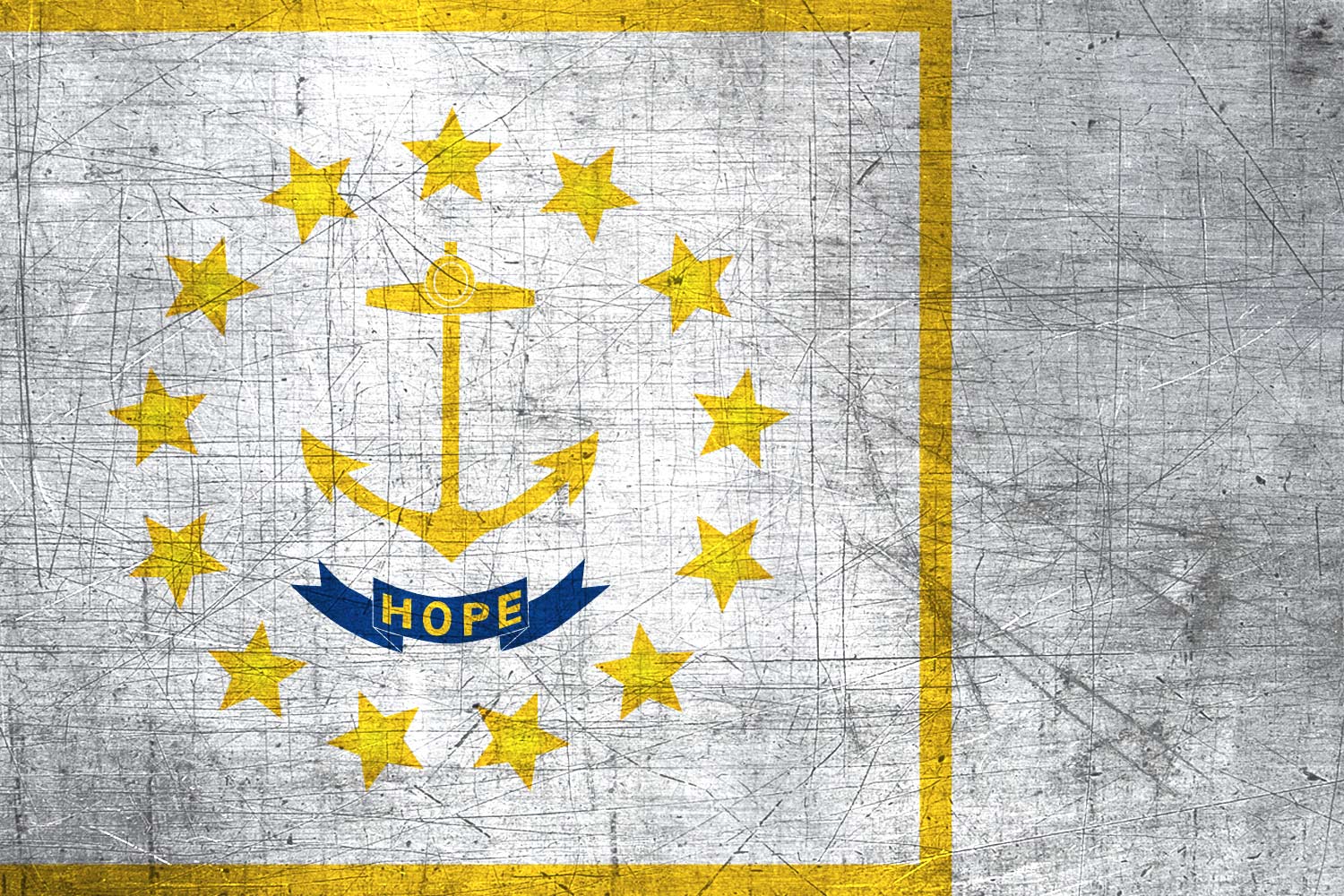 Rhode Islander Flag Metal (Flag of Rhode Island)