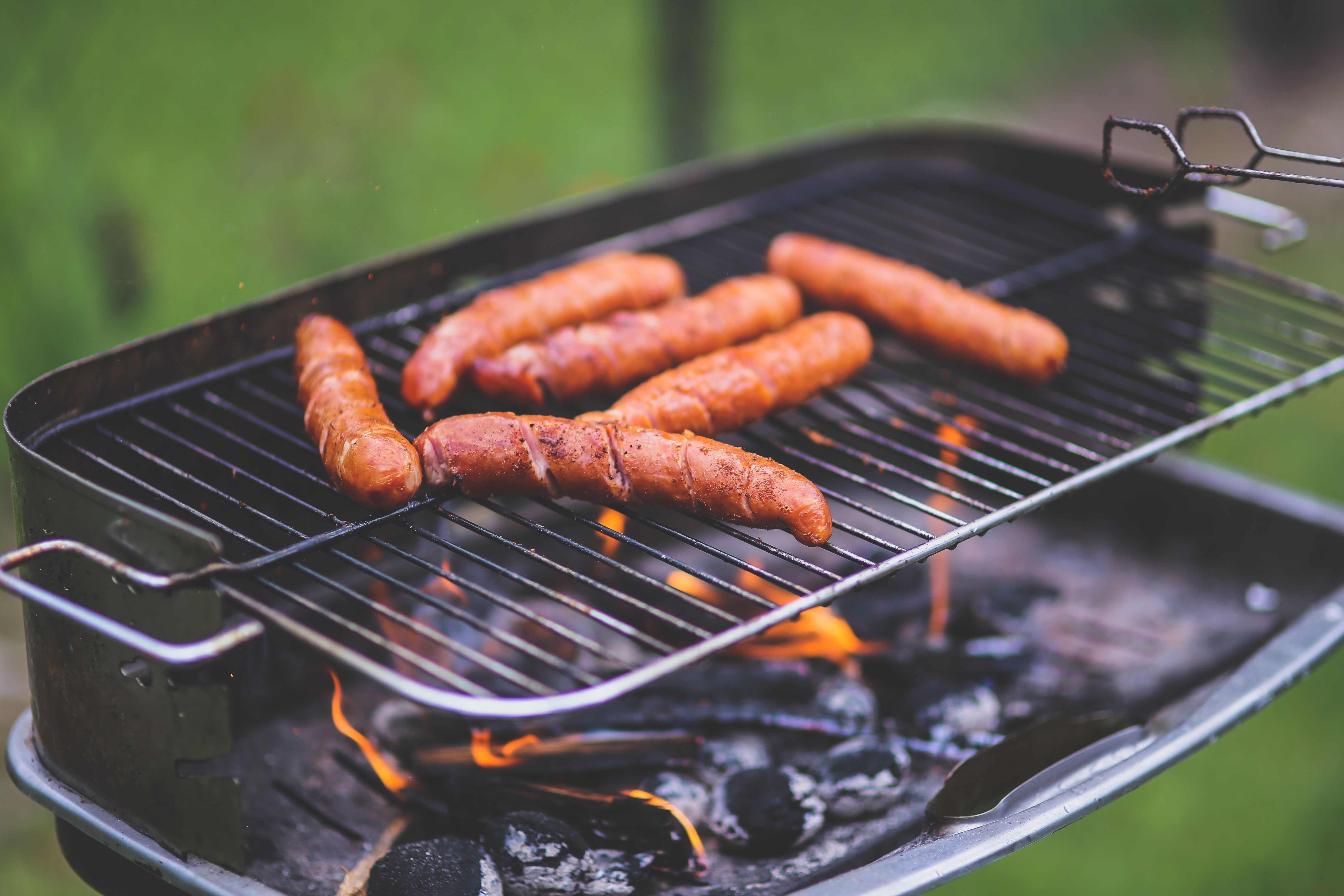 Grilling sausages · Free