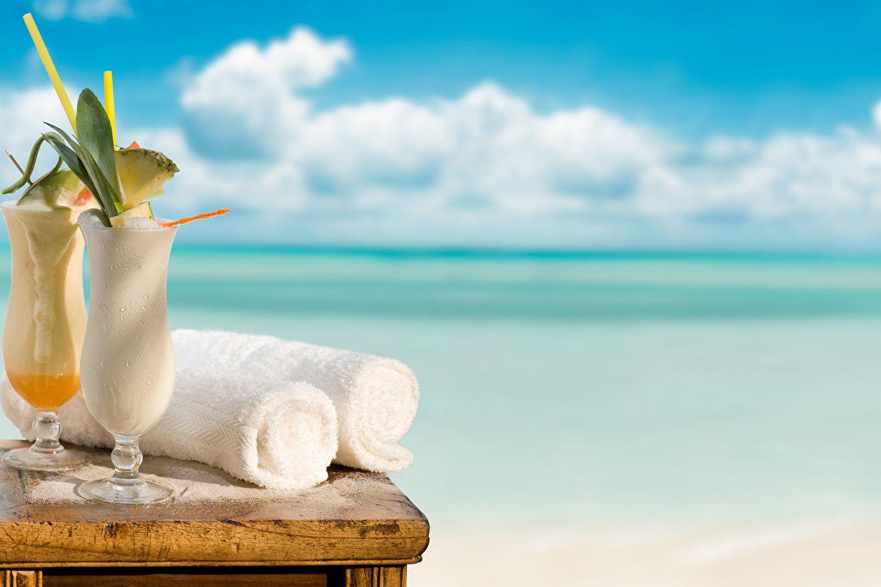 Wallpaper Sea Food Towel Cocktail Stemware