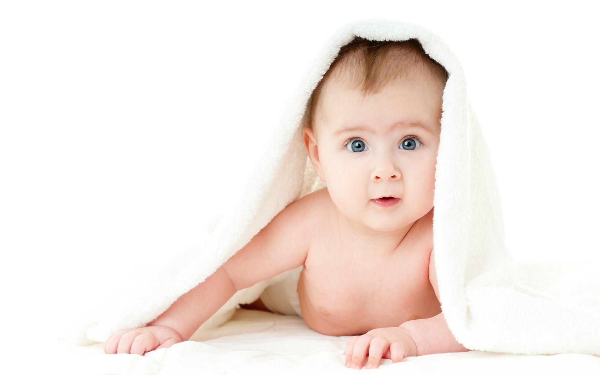 Cute baby under white towel wallpaper. HD Wallpaper Rocks