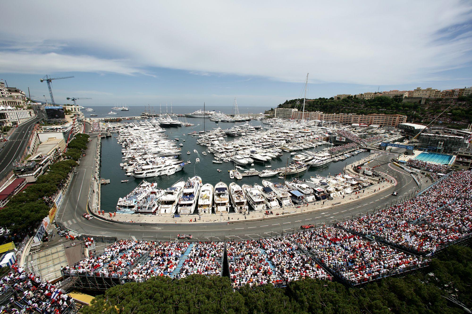 Monaco Grand Prix Marina Wall Mural Wallpaper